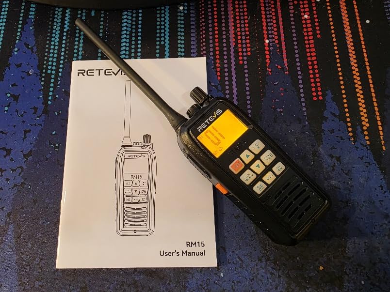 Retevis RM15 Marine Radio 6W, IP68 Floating VHF Radio Handheld, Overboard Sound & Light Alarm, Dual-Way Noise Reduction, 2000mAh, Type-C, NOAA, Boat Radio for Coastal Angler Fishing Sailing (1 Pack) customer photo 1