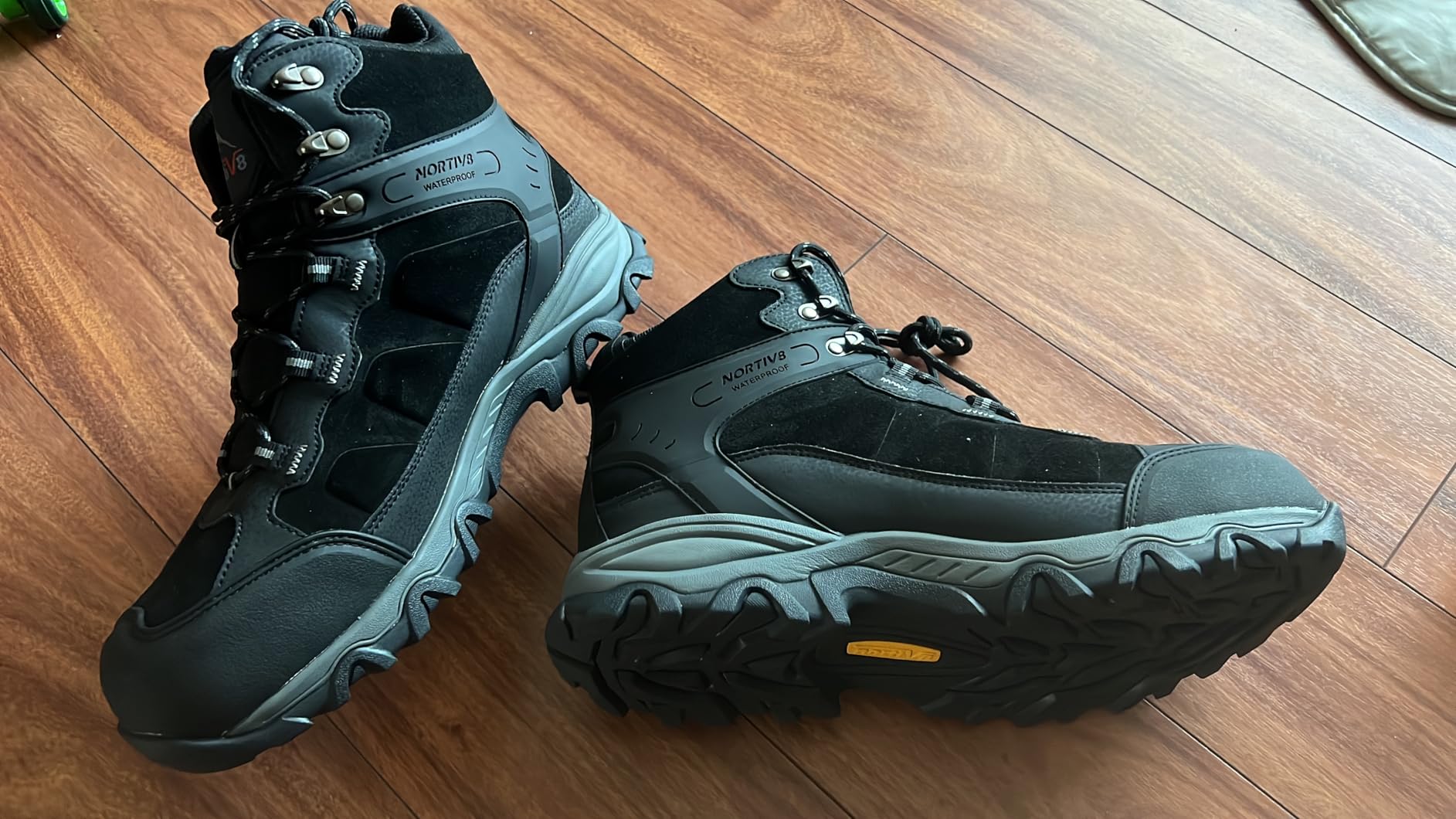 NORTIV 8 Waterproof Steel Toe Boots for Men Slip Resistant Safety Industrial Boots Paladin-Steel customer photo 1