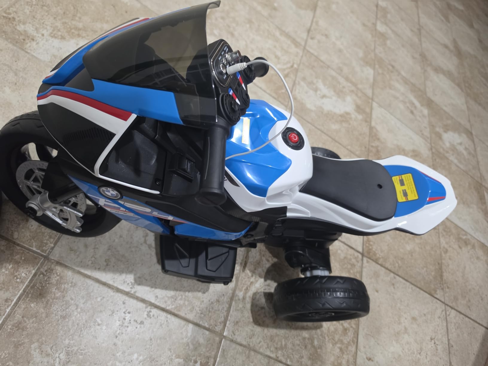 Licensed BMW Kids Motorcycle - 12V Electric Ride on Toy for Kids Ages 3-5 Years, 3-Wheel Motorcycle with Reverse, Headlight, Horn, Music customer photo 2