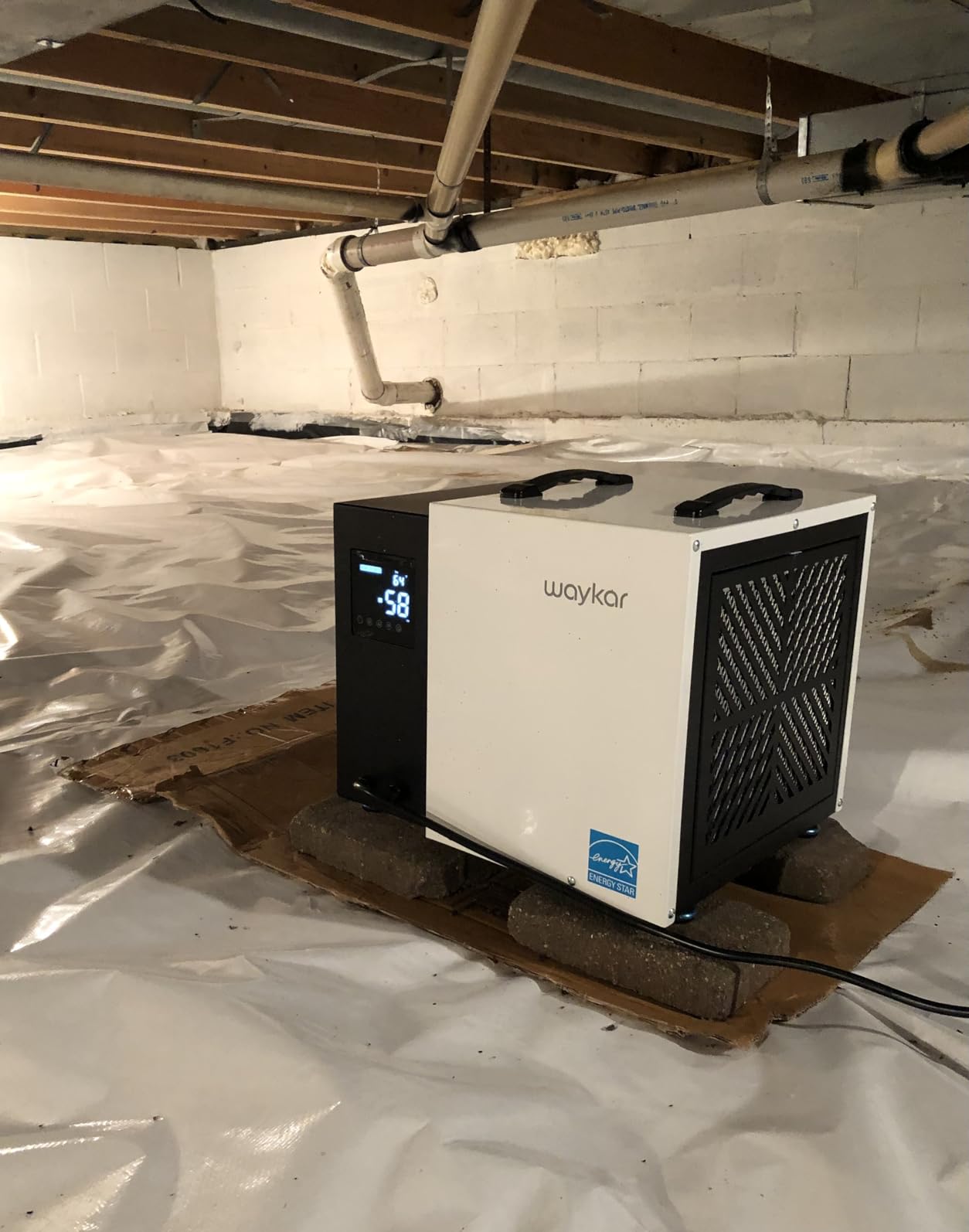 Waykar 70 Pint Energy Star Crawl Space Dehumidifier with Drain Hose for Basements, Commercial & Water Damage Spaces up to 5000 Sq. Ft., Compact, Strong Dehumidification, 5-Year Quality Coverage customer photo 2