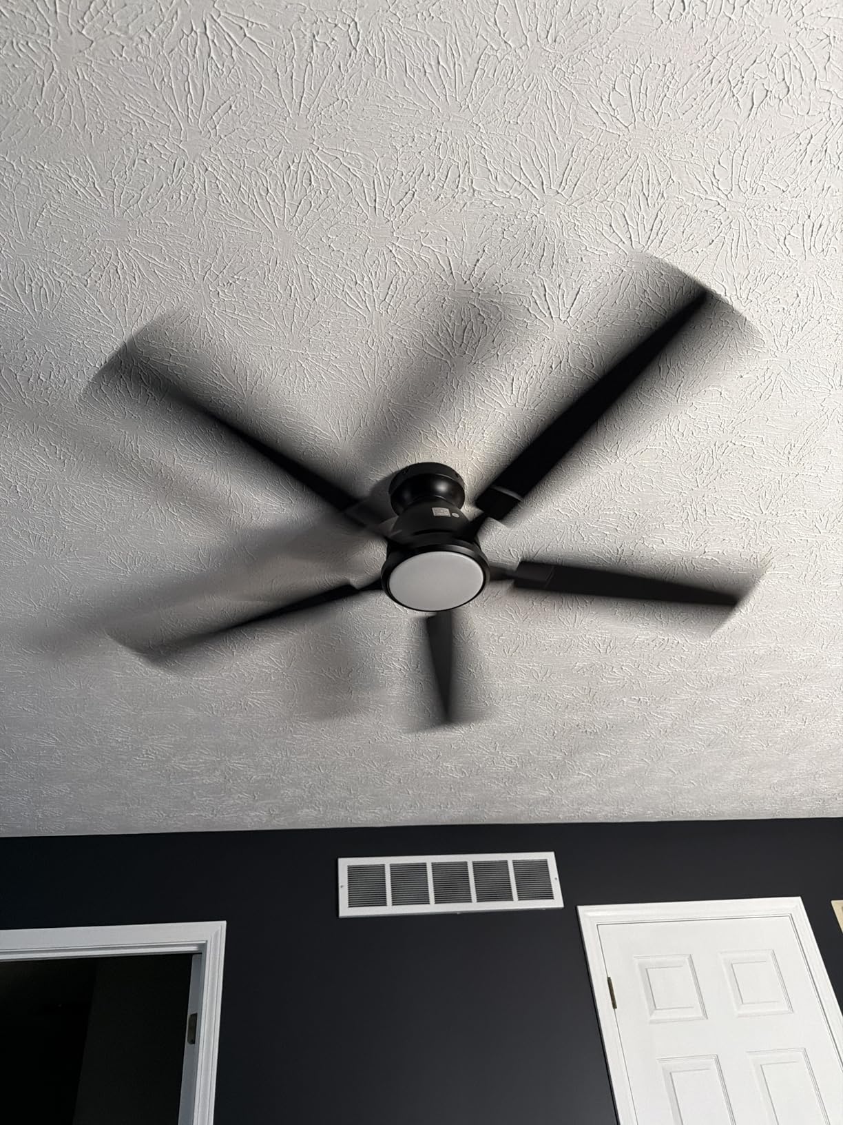 Fanbulous 52 inch Ceiling Fans with Lights, Smart Flush Mount Ceiling Fan and Remote APP, Modern Low Profile, 3CCT 20W LED with 6-Speeds Quiet Reversible Motor for Bedroom, Living Room, Kitchen, Black customer photo 1