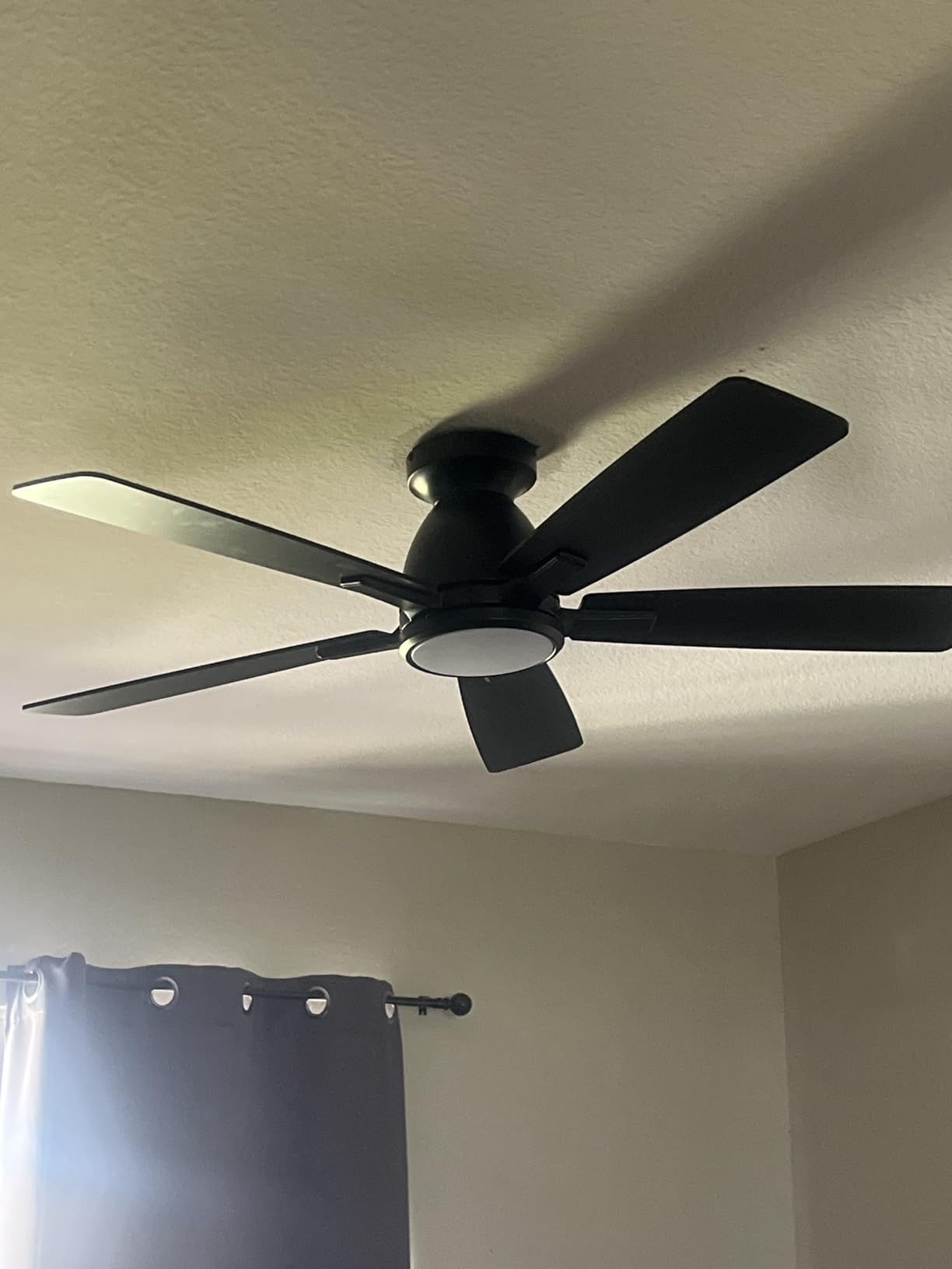Fanbulous 52 inch Ceiling Fans with Lights, Smart Flush Mount Ceiling Fan and Remote APP, Modern Low Profile, 3CCT 20W LED with 6-Speeds Quiet Reversible Motor for Bedroom, Living Room, Kitchen, Black customer photo 2