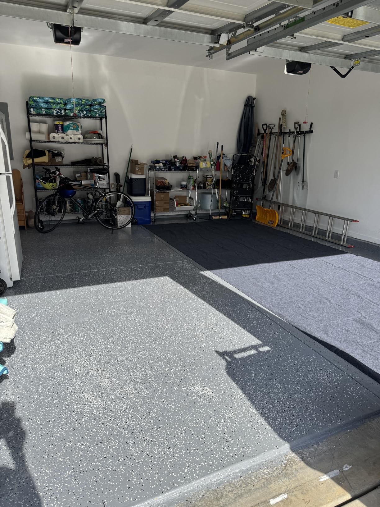 Gorilla Epoxy Garage Floor Coating (7 pc) Kit, 1-Car, Concrete Flooring, 100% Solids, Superior Adhesion, Incredibly Durable High Gloss Gray Finish, 275 sq. ft. Coverage customer photo 2