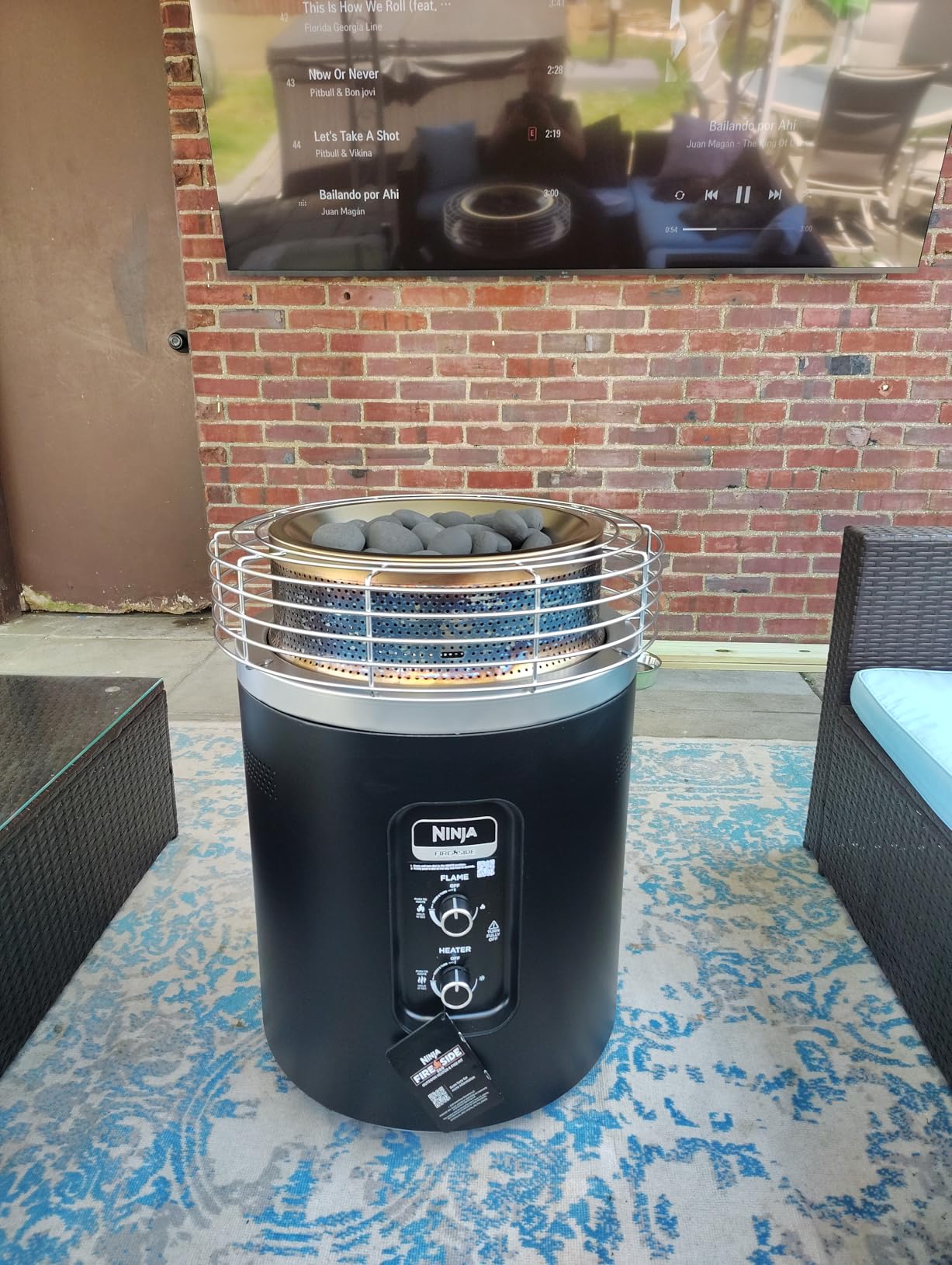 Ninja Fireside360 Outdoor Heater and Fire Pit | 3 Modes with Flame and Heat Settings | Portable Smokeless Propane Design for Patio Deck and Camping | 80,000 BTU | Black | OF101BK customer photo 1