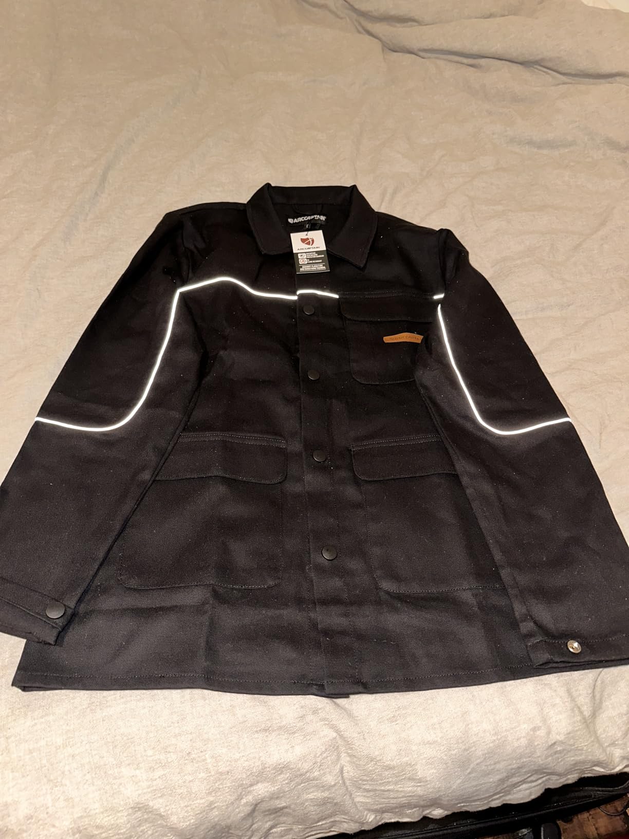 ARCCAPTAIN Welding Jacket, 11oz Flame Resistant (FR) Cotton Welding Jackets for Men and Women customer photo 2