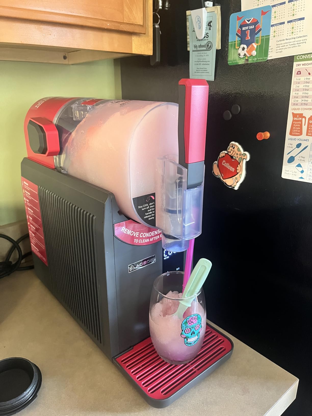 AAOBOSI Slushie Machine for Home, Frozen Drink Machine with Cookbook, Margarita Machine with 6 Presets Programs, No Ice Needed, Auto Cleaning, Slushy Maker for Frozen Margaritas, Cocktails, Frappes customer photo 1