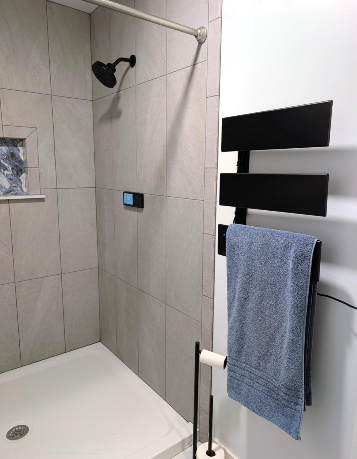 Towel Warmers for Bathroom, Heated Towel Rack Wall Mounted, 21.6