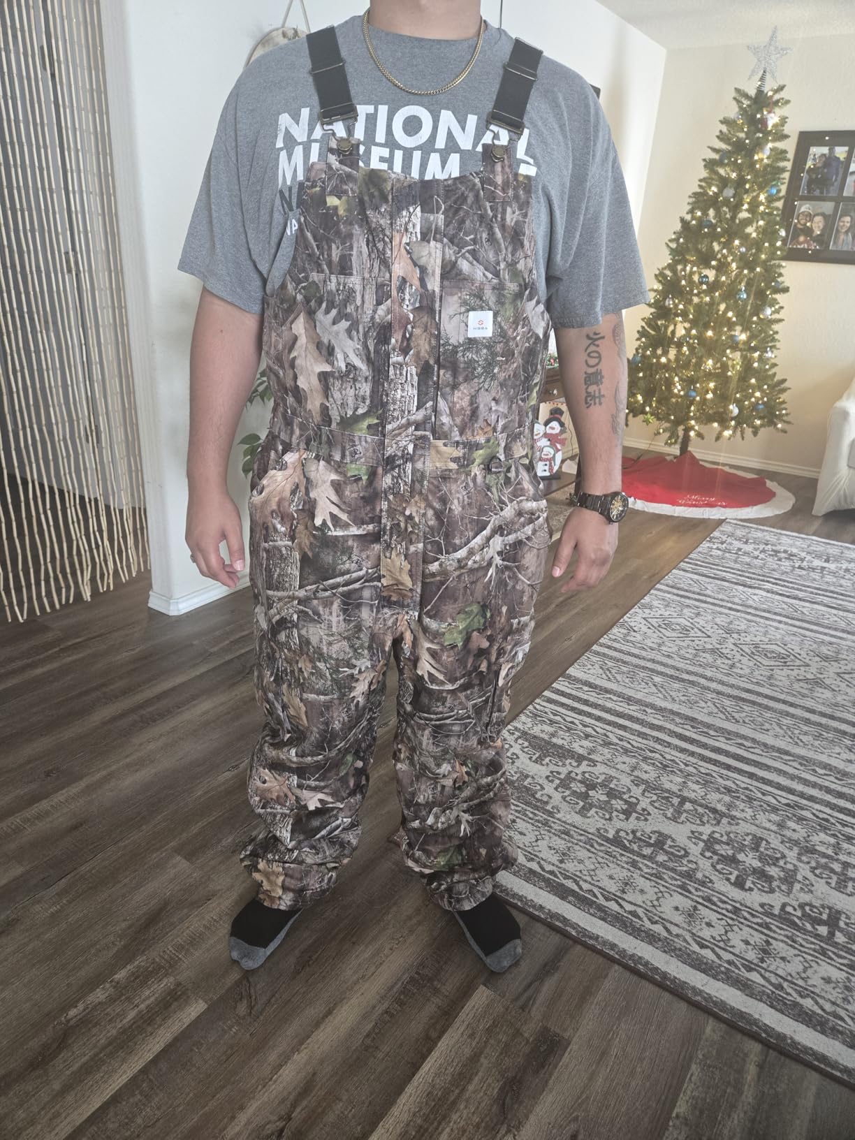 HISEA Insulated Camo Overalls for Men, Winter Water Resistant Hunting Bib Overalls with Pockets for Cold Weather customer photo 2