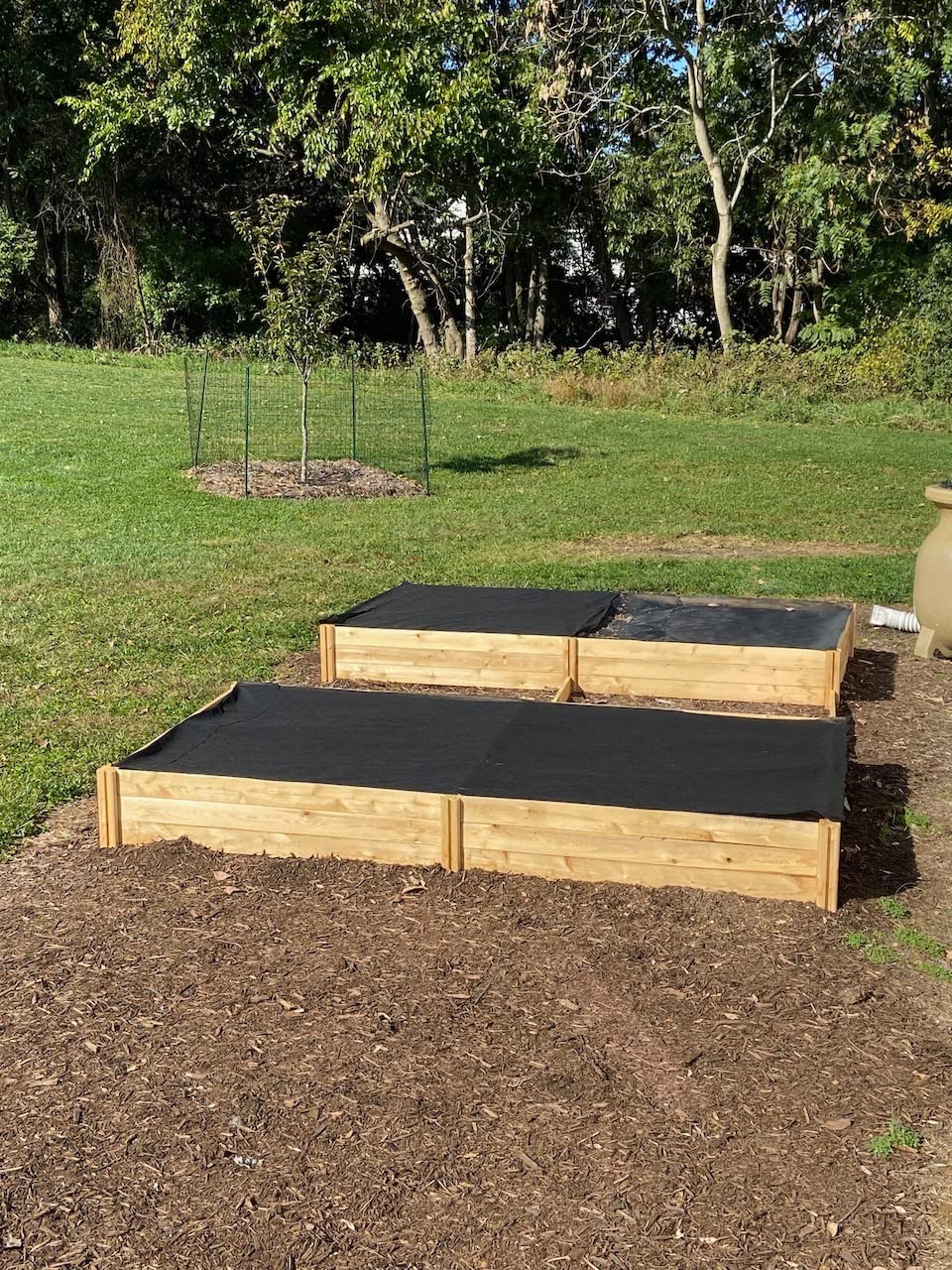 Greenes Fence Premium Cedar Raised Garden Bed with CritterGuard Fence System, 4' x 8' x 10.5