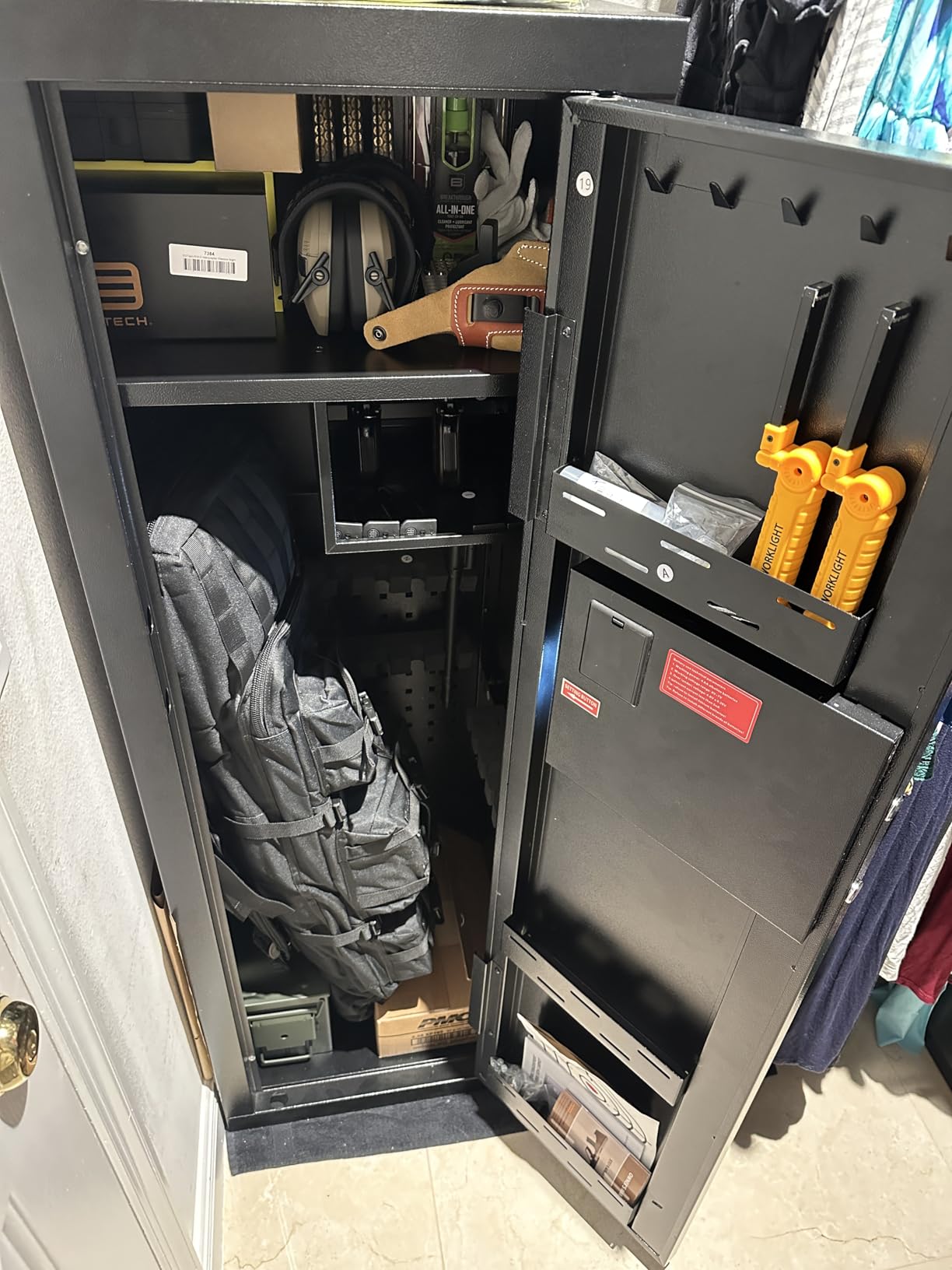 KAER 13-15 Biometric Gun Safe for Rifles and Pistols, Gun Safes with Adjustable Cabinet & Pistols Racks, Fingerprint Gun Cabinet with Alarm, Heavy Duty Steel Rifle Safe for Home Garage Bedroom customer photo 2