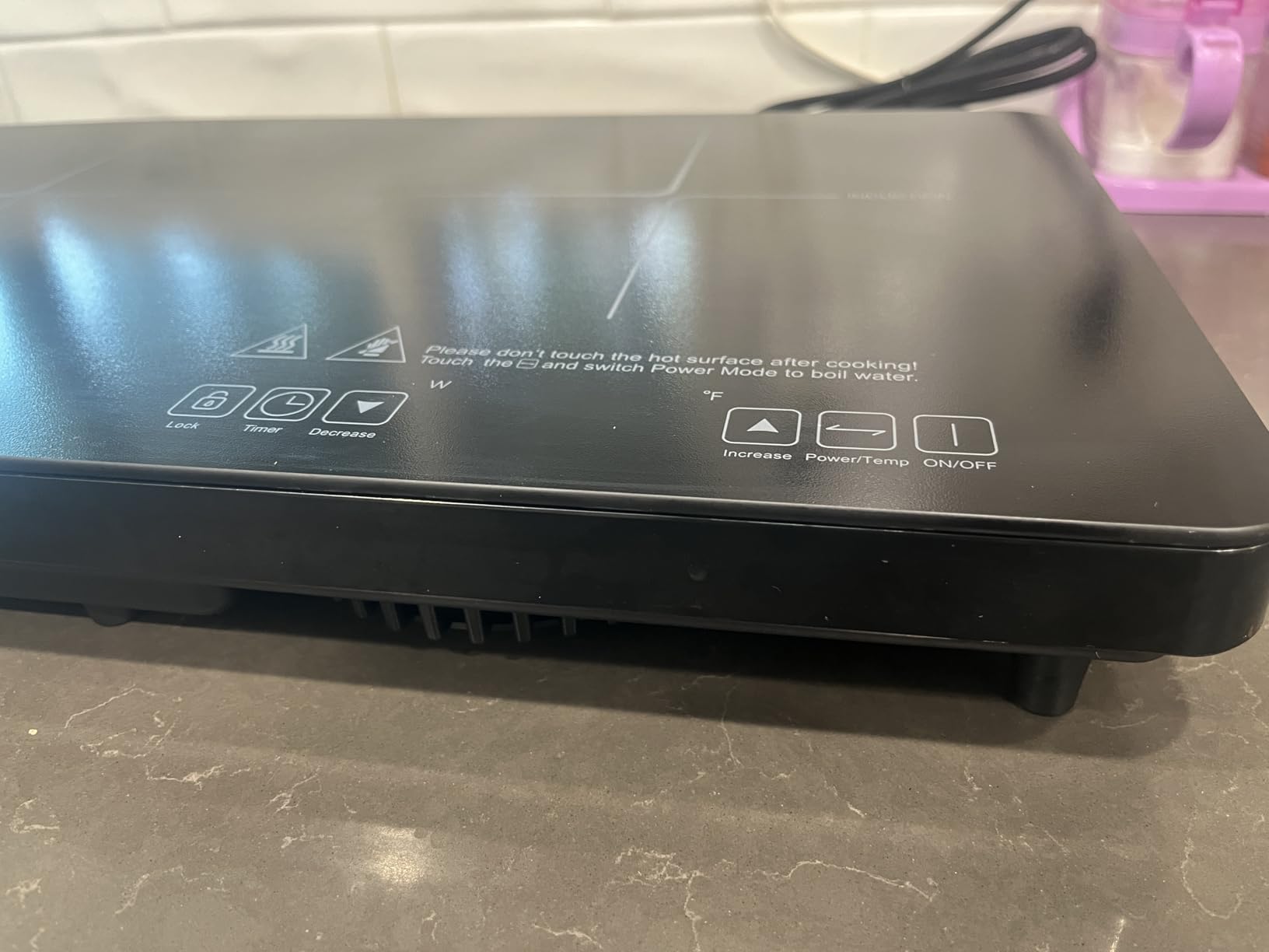 AMZCHEF Portable-Induction-Cooktop-2-Burner-ETL-Certified: 18 Power & 20 Temperature Levels Induction Burners 1800W, Independent Control,10-hour Timer, Safety Lock, Low Noise Electric Cooktops customer photo 1