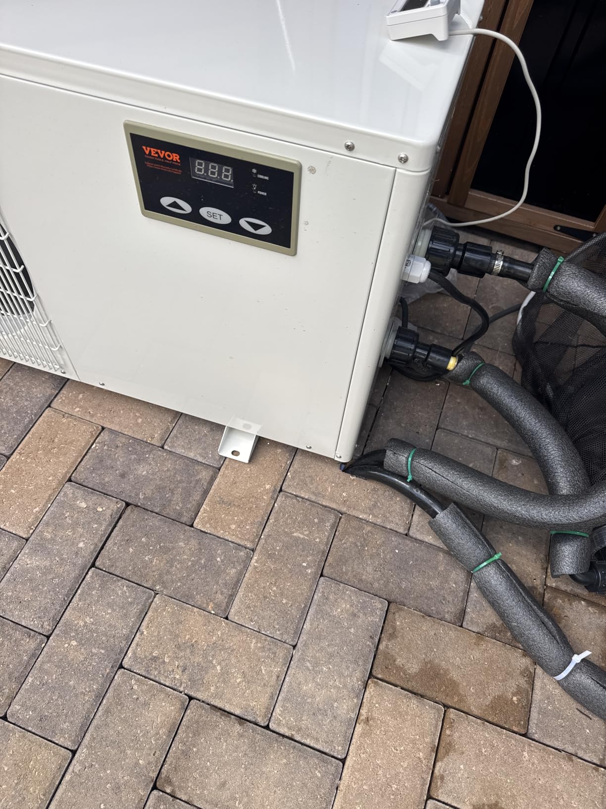VEVOR Aquarium Chiller 500 Gallon, 1-1/2 HP Water Chiller for Hydroponics, Fast Cooling for Fish Tank, Axolotl, Coral Reef, Quiet Refrigeration Compressor, Titanium Evaporator, Complete Fittings customer photo 2