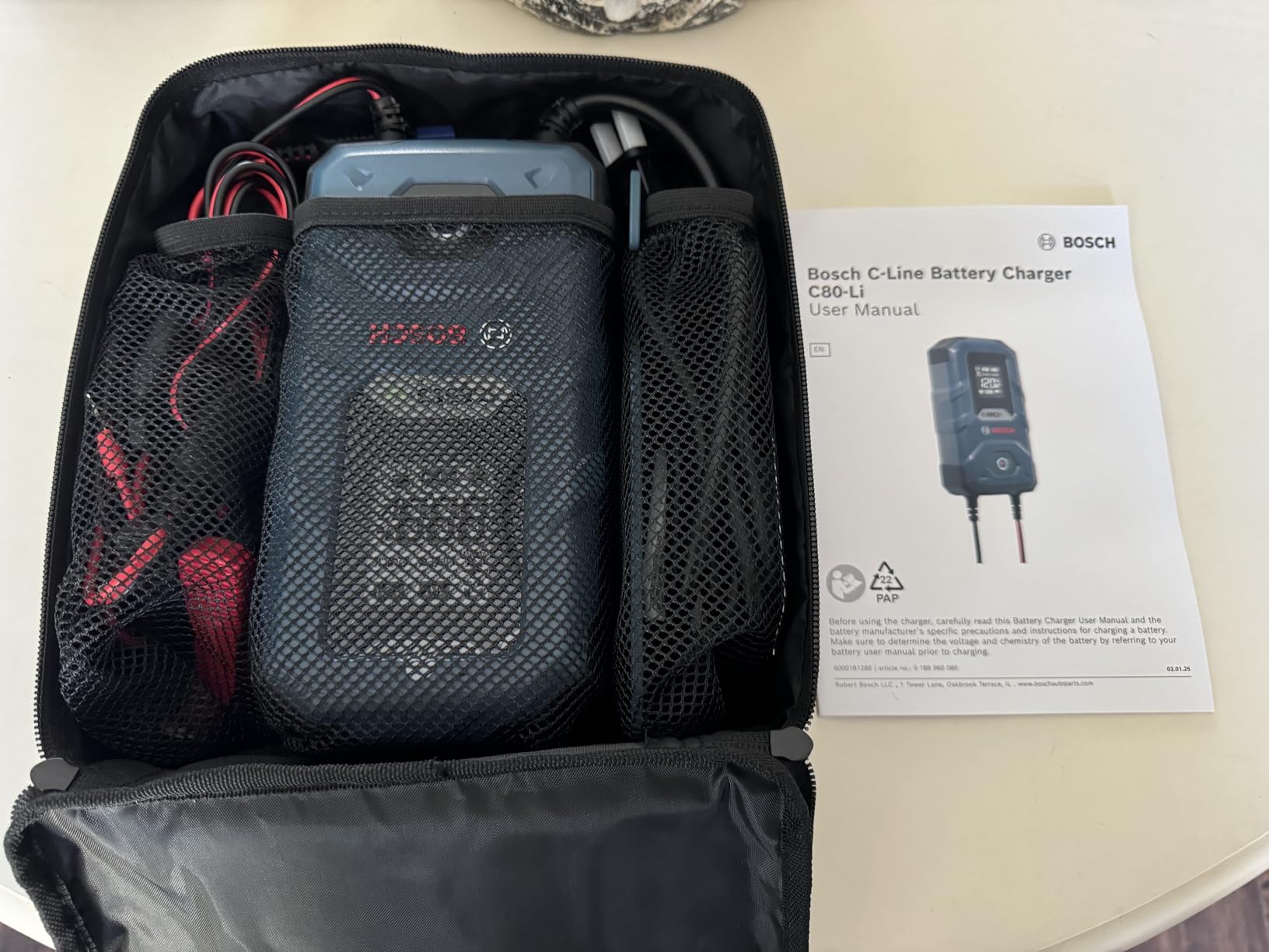 Bosch C80-Li: 15A 6V/12V Next-Gen Battery Charger - Unique 20A Fast-Mode & Smart Maintenance, Trickle Functionality & Advanced Safety Features - for Lead-Acid & Lithium Batteries, AGM, EFB, Gel & SLI customer photo 1