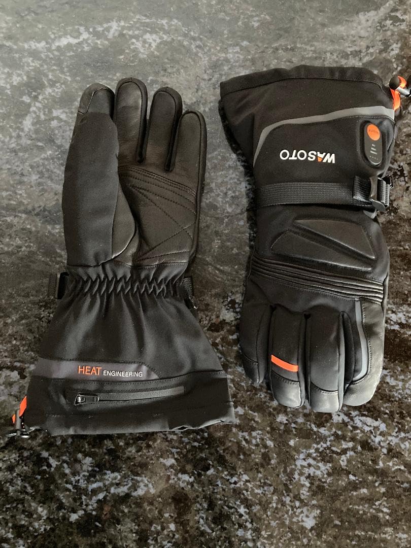 WASOTO Heated Gloves for Men Women,7.4V Battery 22.2WH Rechargeable Electric Heated Leather Gloves for Winter Outdoor Work Motorcycle Riding Skiing Snowboarding Hiking Camping Raynaud customer photo 1