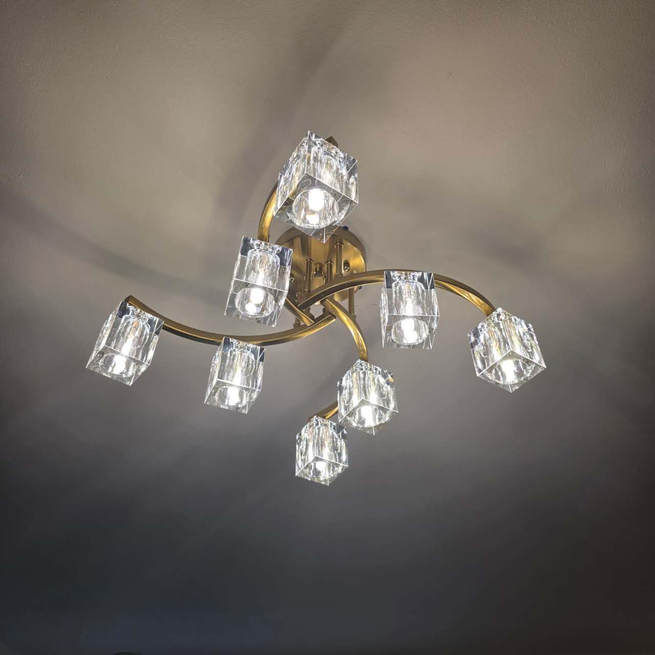 Modern Crystal Chandelier with 12 Lights, Black and Gold Sputnik Chandeliers for Dining Room Modern Sputnik Chandelier Pendant Light fixtures for Living Room, Entryway, Kitchen Island, Bedroom customer photo 2