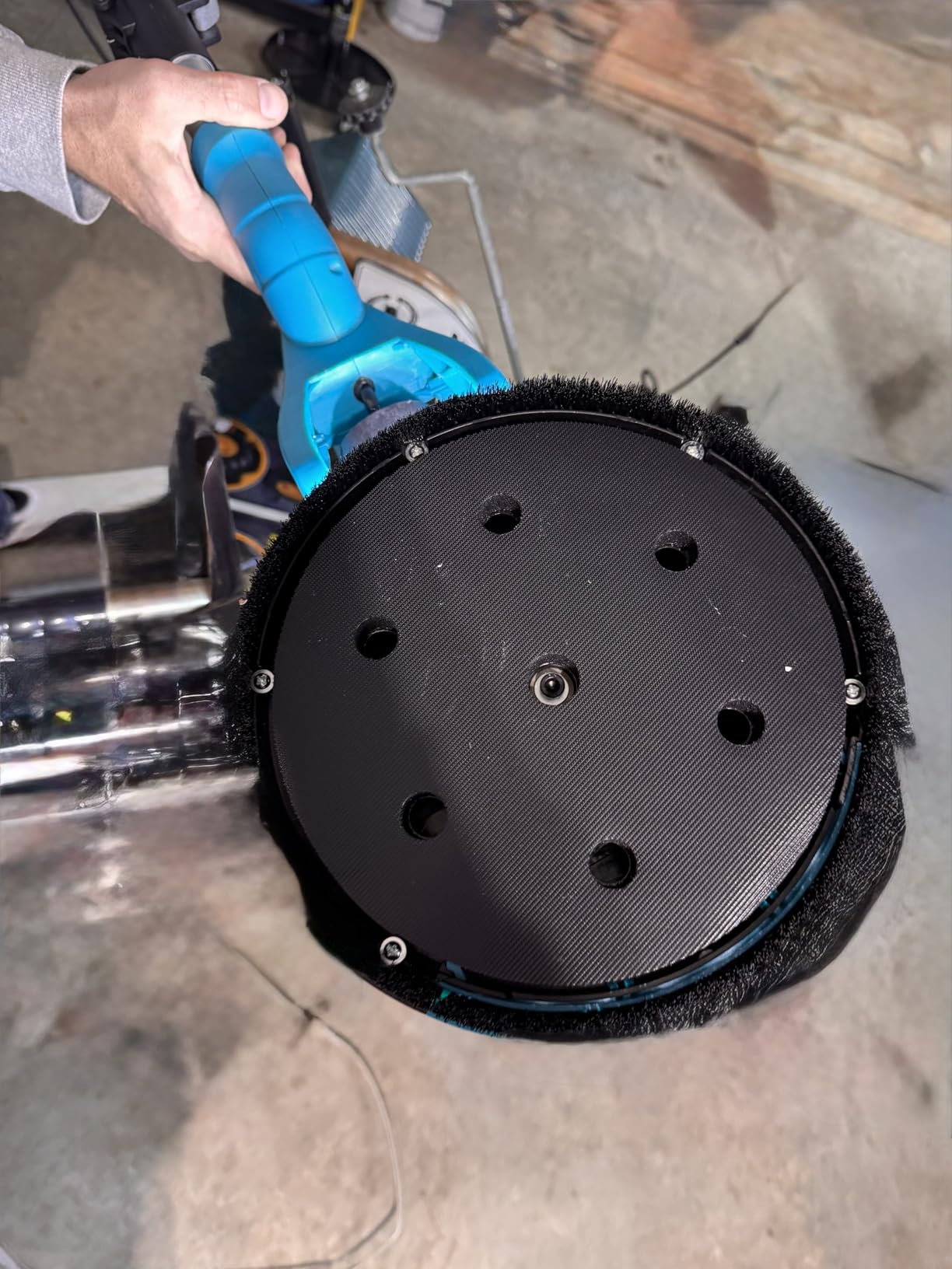 Drywall Sander with Vacuum Dust Collector, 1000W Popcorn Ceiling Removal Tool, Electric Drywall Sander with Digital Display Screen 9 Variable Speed 800-2100RPM, Foldable & Extendable Handle customer photo 1