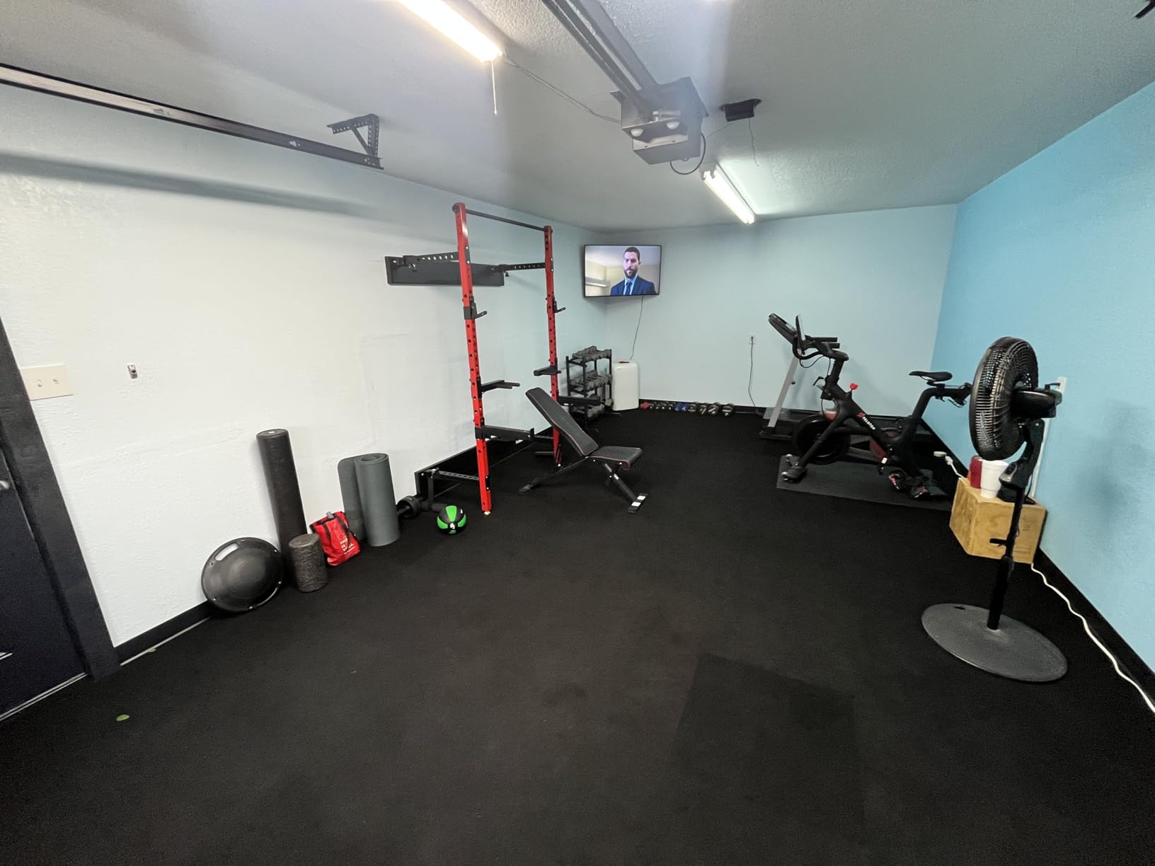 JELENS SF01 Folding Squat Rack, Wall Mounted Power Rack for Home Gym, Space Saving Multi-Functional Power Cage with More Attachments customer photo 1
