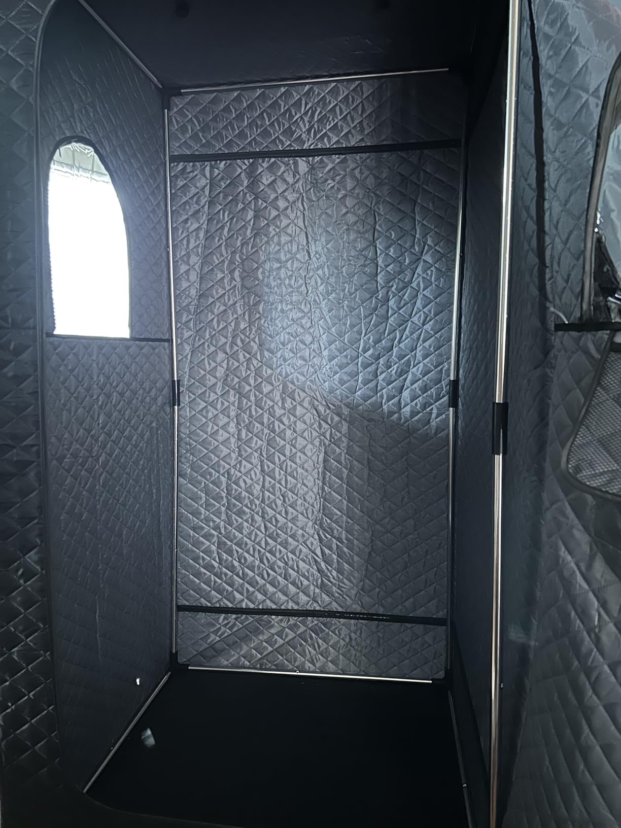 KASUE Upgraded 2 Person Sauna Box, Portable Infrared Sauna with 5-Layer Waterproof, 2 Steamers, 2 Folding Chair, 71