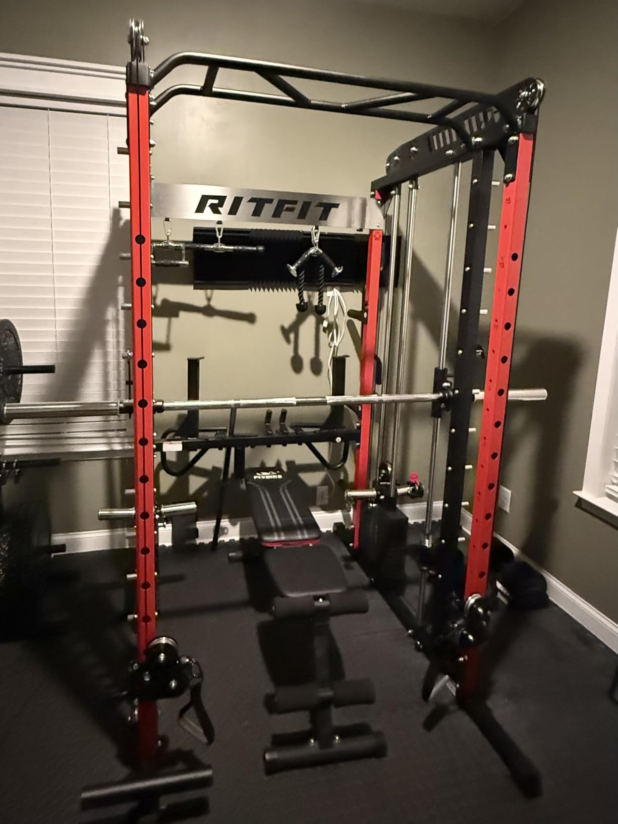 RitFit M1 Pro Smith Machine Package, All-in-One Power Cage with Weight Stack Set, Includes LAT Pulldown & Cable Crossover System for Home Gym customer photo 2