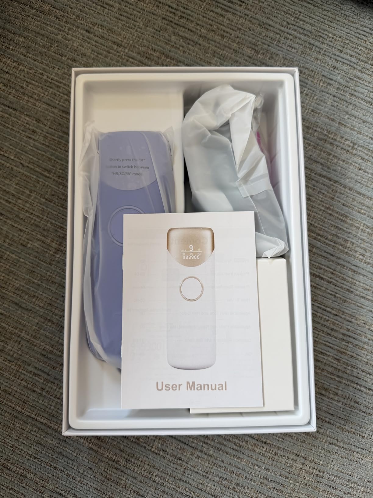 Ubroo Laser Hair Removal with 5C Ice Cooling, Hand-held Hair Removal Device IPL Hair Removal for Women and Men, Reduce Hair Regrowth, Full Body Use for Legs, Bikini, Armpits (Gold) customer photo 1