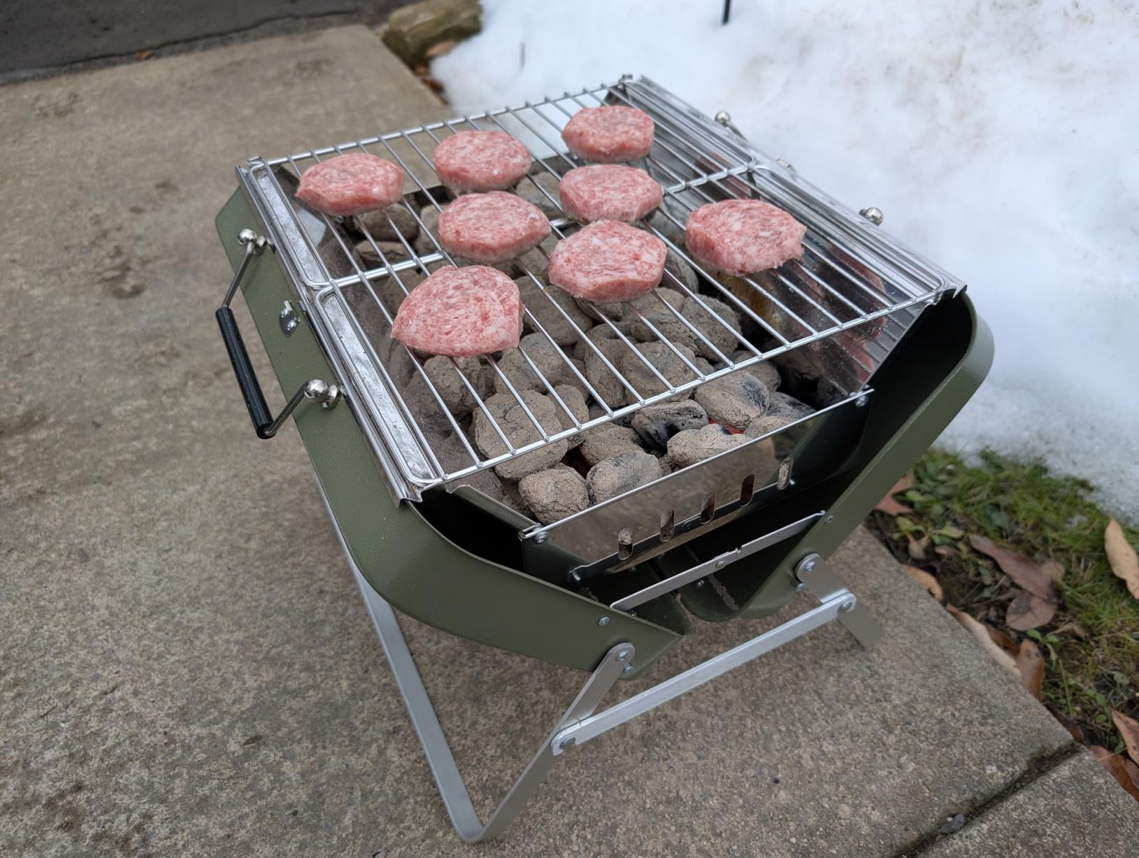 Ranger Plus Portable Charcoal Grill - Folding BBQ with Large Grilling Grate for Camping, Tailgating & Backyard | Serves 4-5, Full-Grate Cooking Coverage, 304 Stainless Steel, 3-Second Setup customer photo 2