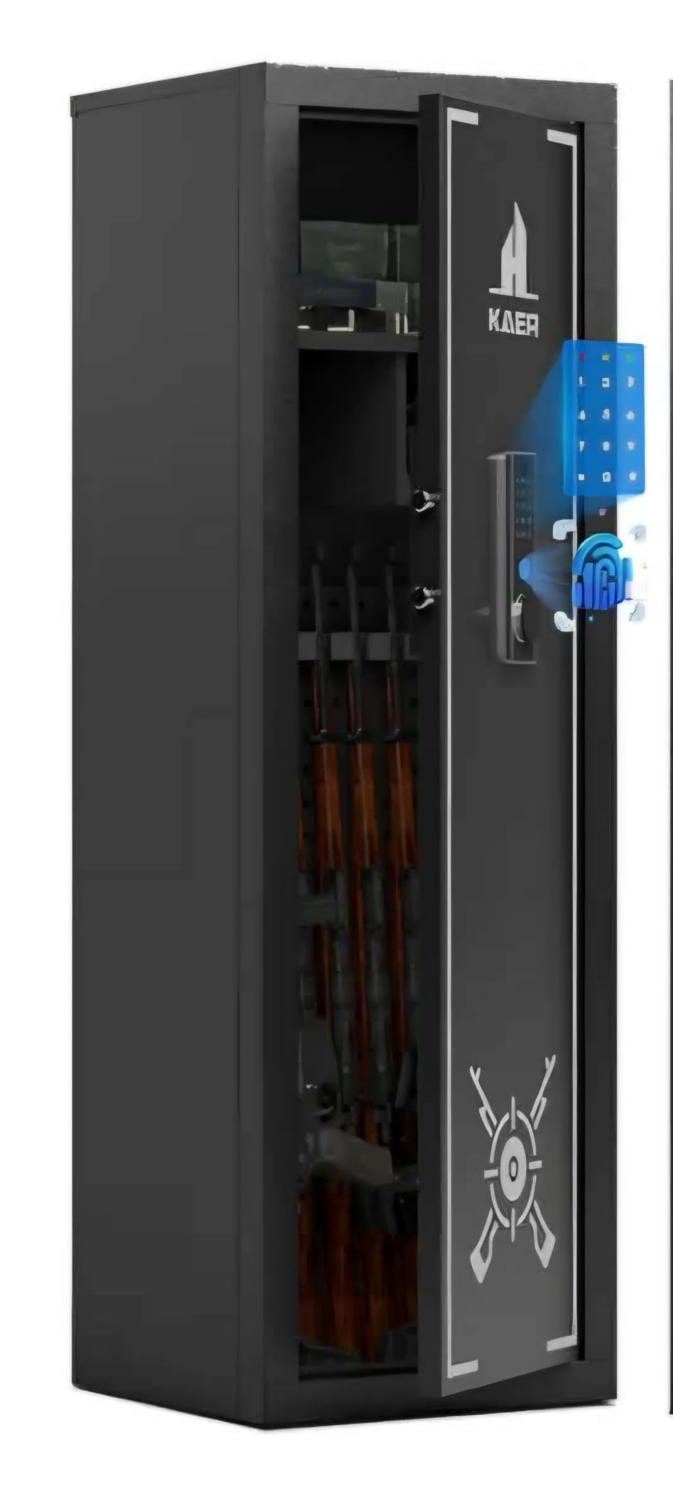 KAER Biometric Gun Safe Rifle,Gun Safes for Rifles and Pistols Holds 14-15 Firearms with Adjustable Racks & Pistol Storage,Fingerprint Keypad Lock Gun Cabinet for Home & Hunting for Enthusiasts customer photo 1