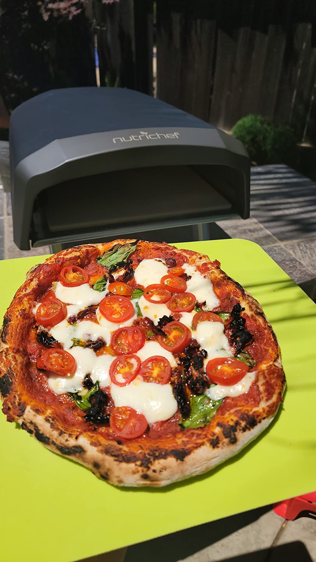 NutriChef Portable Outdoor Gas Pizza Oven - Unique Design, Easy Bake Oven with Pizza Stone, Foldable Feet, One-Touch Gas Ignition, Adjustable Heat Control, Stainless Steel, 932F Max customer photo 2