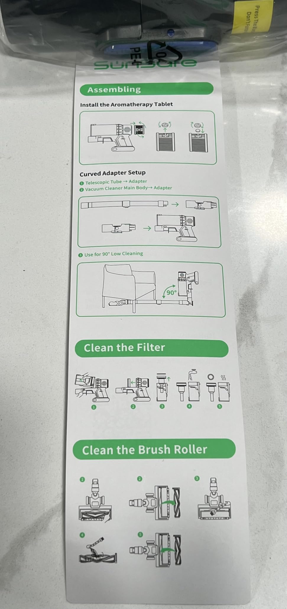 Cordless Vacuum Cleaner, 650W/55KPa/70Mins Stick Vacuum with Bendable Wand, 3.3 ft Hose, Auto Mode, Self-Standing, Aromatherapy, V-Shaped Anti-Tangle Brush for Hard Floor, Carpet & Pet Hair (X13) customer photo 2