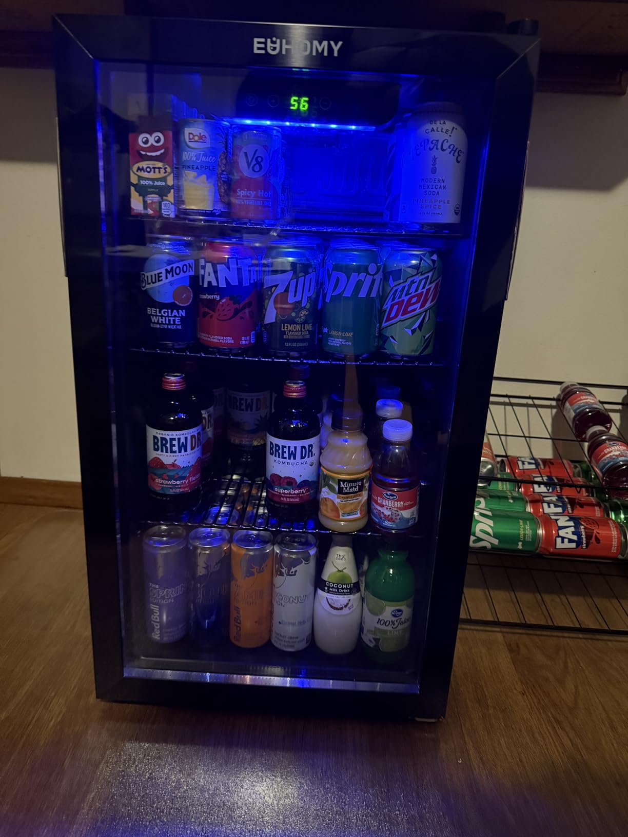 EUHOMY 25 Bottle Wine Cooler Refrigerator, Freestanding Compressor Wine Fridge with Adjustable Temperature and Digital Control, Mini Fridge with Glass Door for Red White Wine, Beer, Black customer photo 2