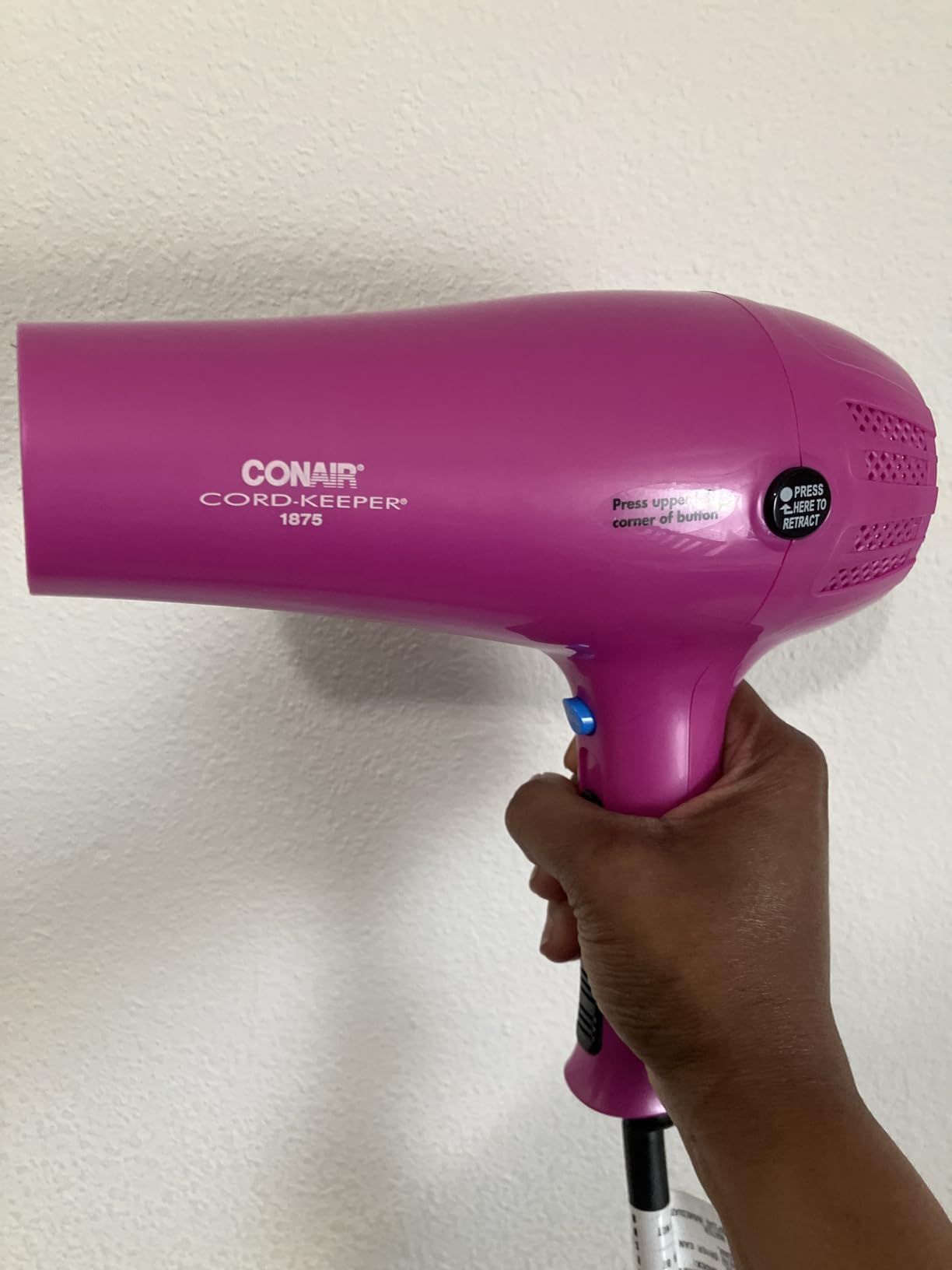 Conair Hair Dryer with Diffuser & Concentrator, 1875W, Matte Light Pink customer photo 1