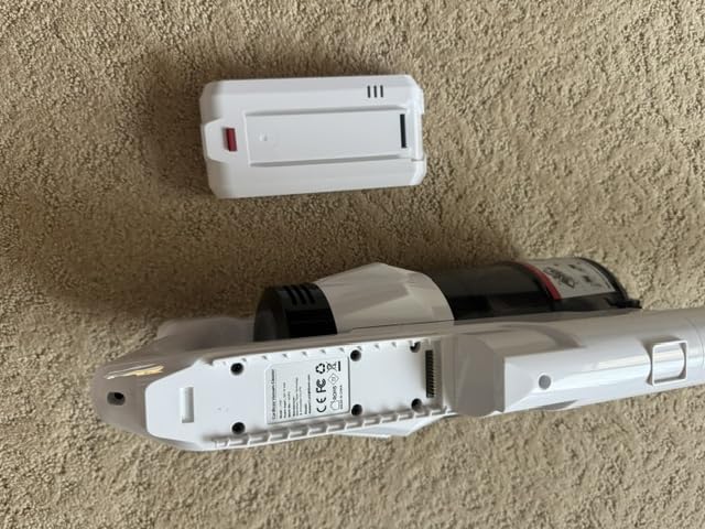 Tikom V750 Cordless Vacuum Cleaner for Home, 45000Pa/500W Stick Vacuum with LED Display, Charging Wall Dock, Anti-Tangle, Lightweight Handheld Vacuum for Pet Hair, Hard Floor, Carpet, White customer photo 1