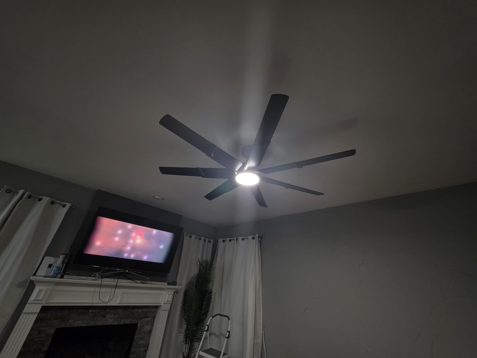 Amico Ceiling Fans with Lights, 66 inch Black Ceiling Fan with Light and Remote, 6 Speed Reversible DC Motor, 3CCT, Dimmable, Quiet, Timer, Large Modern Ceiling Fan for Living Room, Indoor/Outdoor customer photo 2