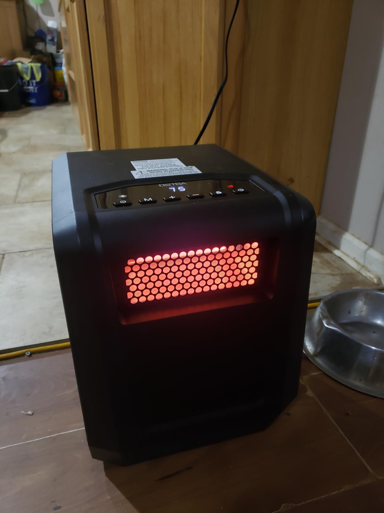 OSTBA 6-Element Infrared Cabinet Heater, 1500W Space Heater for Indoor Use, Box Heater with Thermostat 41-95F, ECO Mode, Remote, 12H Timer, Tip-Over & Overheat Protection customer photo 1