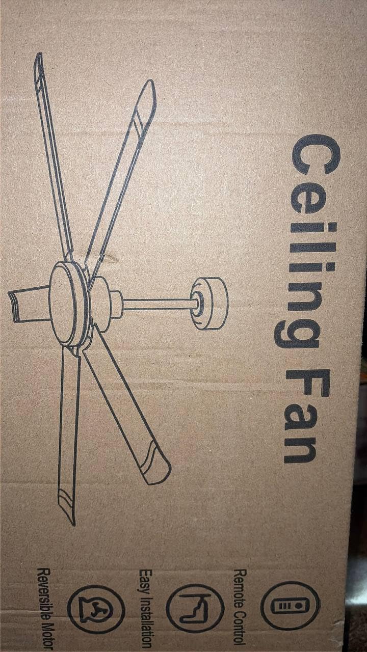 Ohniyou 60'' Ceiling Fan No Light, Black Industrial Ceiling Fan with Remote/APP, Aluminum Blades, 6800 CFM DC Motor for Patios, Living Room, Shop, Garage customer photo 2