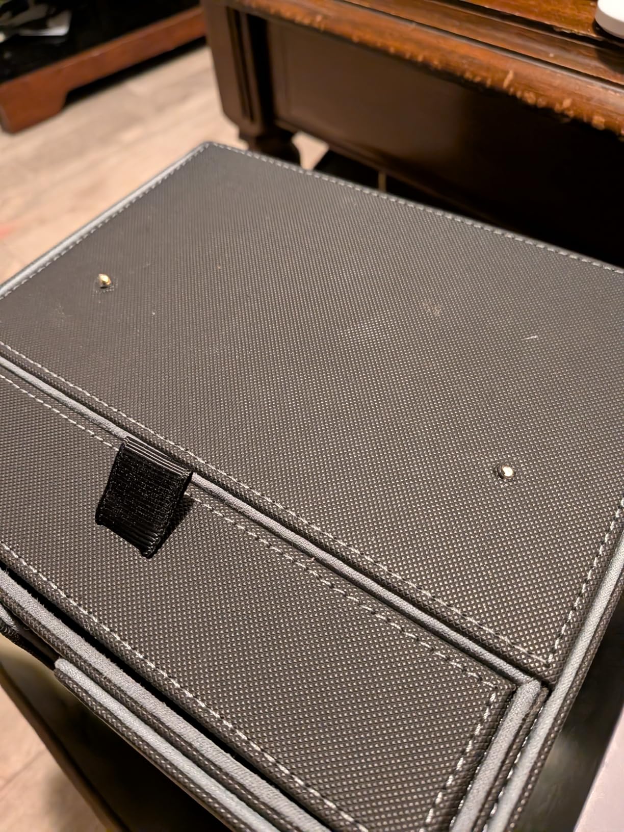 Cortile Commander Deck Box for MTG, 10 IN 1 Card Deck Box with 8-Deck Modular Card Case and 2 Dice Trays Holds 1040+ Double-sleeved Cards, Removable MTG Deck Box with Handle for TCG/EDH, Black Grey customer photo 1