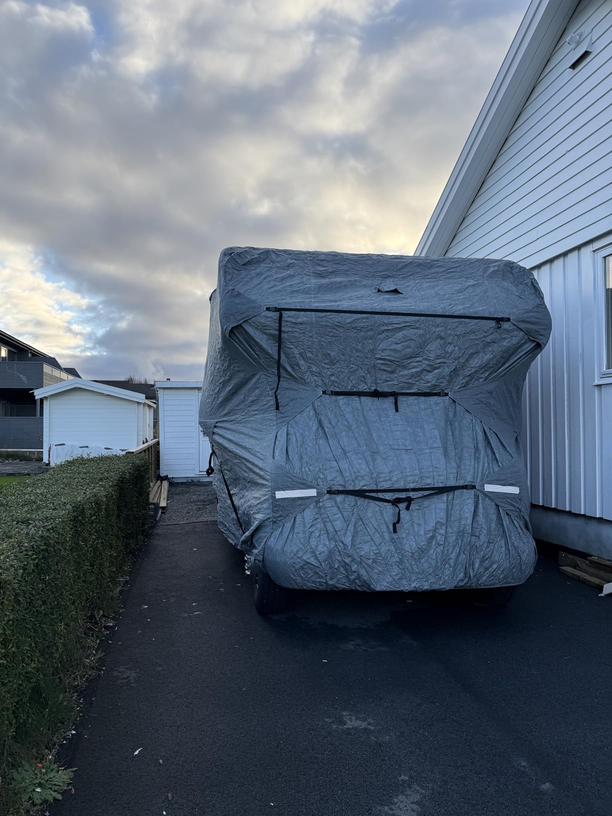 Class A RV Cover, 40'-43' Camper Cover, Upgraded 8-Layer UV Protected RV Cover, Wind and Water Resistant with Extra Harness, Tire Cover and Gutter Cover customer photo 1
