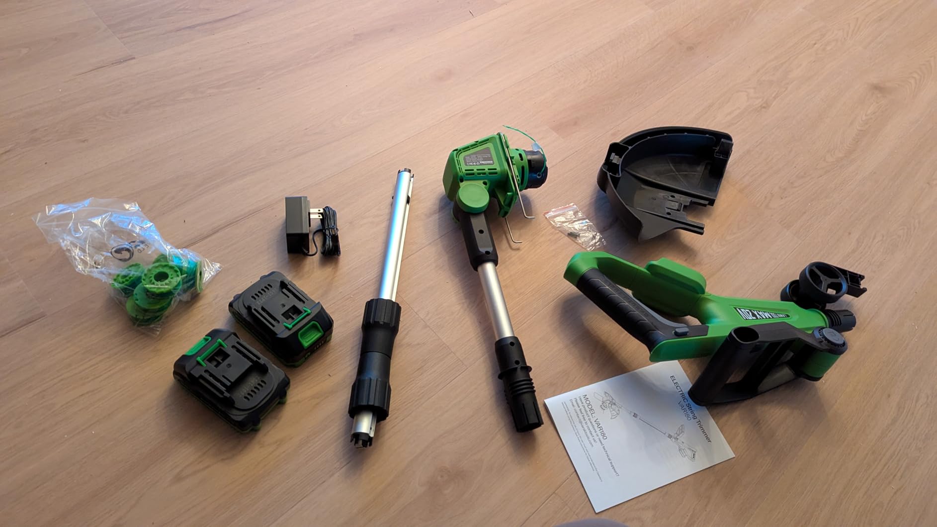 VARSK 12 Inch 20V Cordless Weed Wacker with Automatic Line Feed, 2 in 1 String Trimmer and Edger, Includes 2 X 2.0Ah Batteries/1 X Charger/6 X Replacement Spools customer photo 2