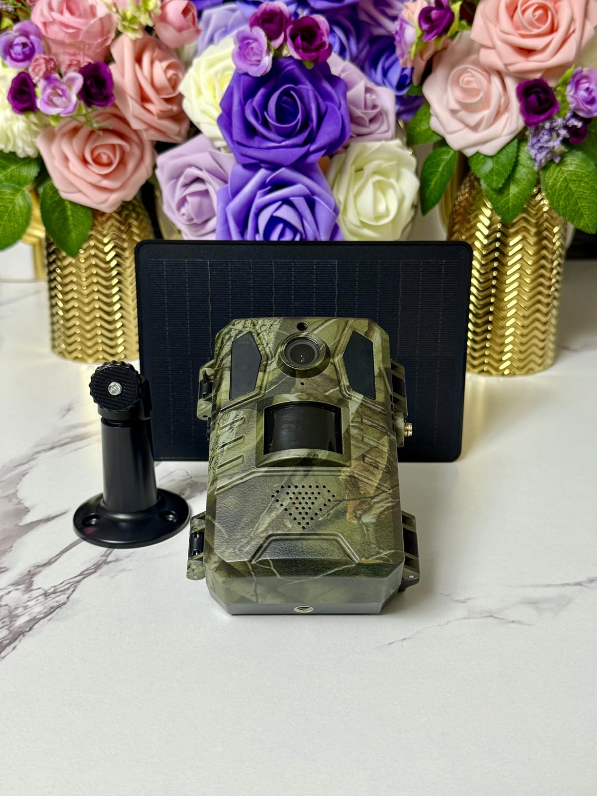 Loatos Trail Camera, Cellular Trail Camera with Built-in SIM Card 4G Unlimited Data Plan 2k HD Live Streaming Game Cameras with Night Vision Motion Activated Waterproof IP66 4W Solar Panel Trail Cam customer photo 2
