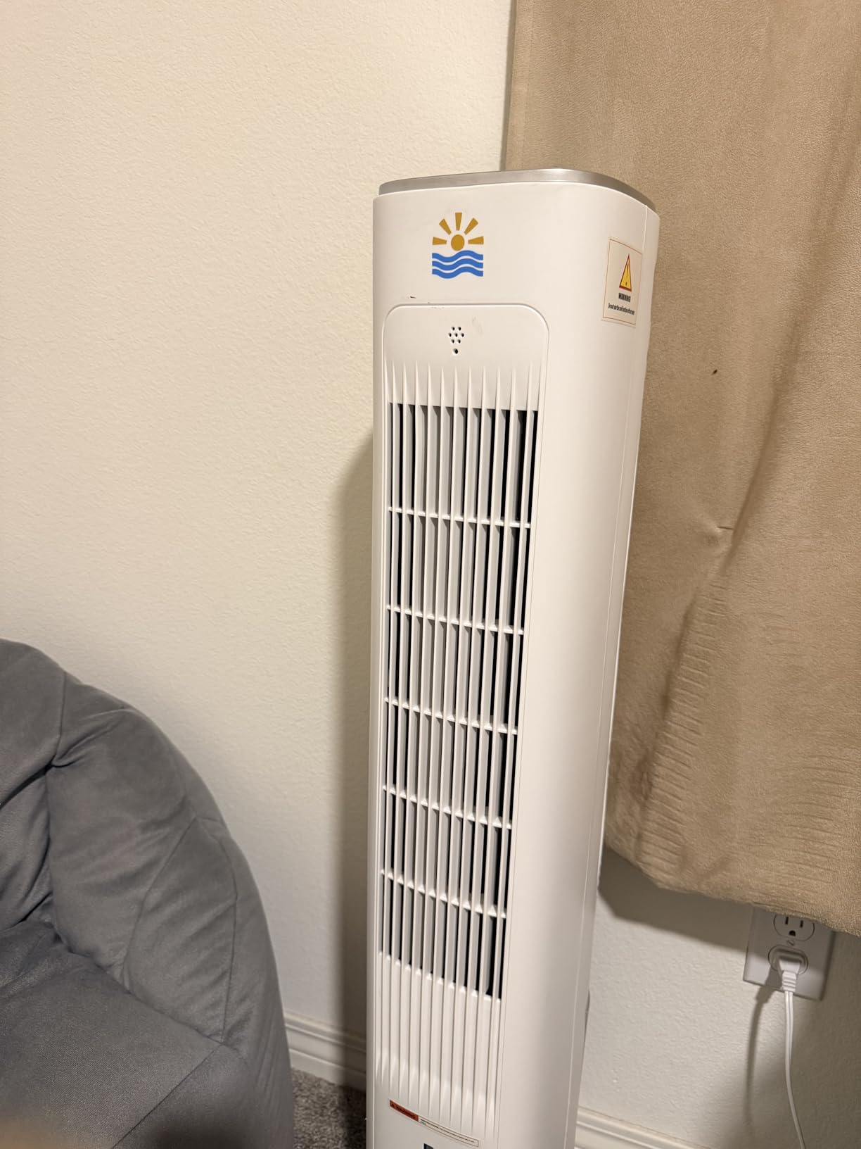 Portable Evaporative Air Cooler, 3-in-1 Cooling Fans that Blow Cold Air With 3L Water Tank, 38'' Tower Fan for Bedroom, Office with 3 Speeds, 12H Timer, Oscillation, 2 Ice Packs customer photo 1