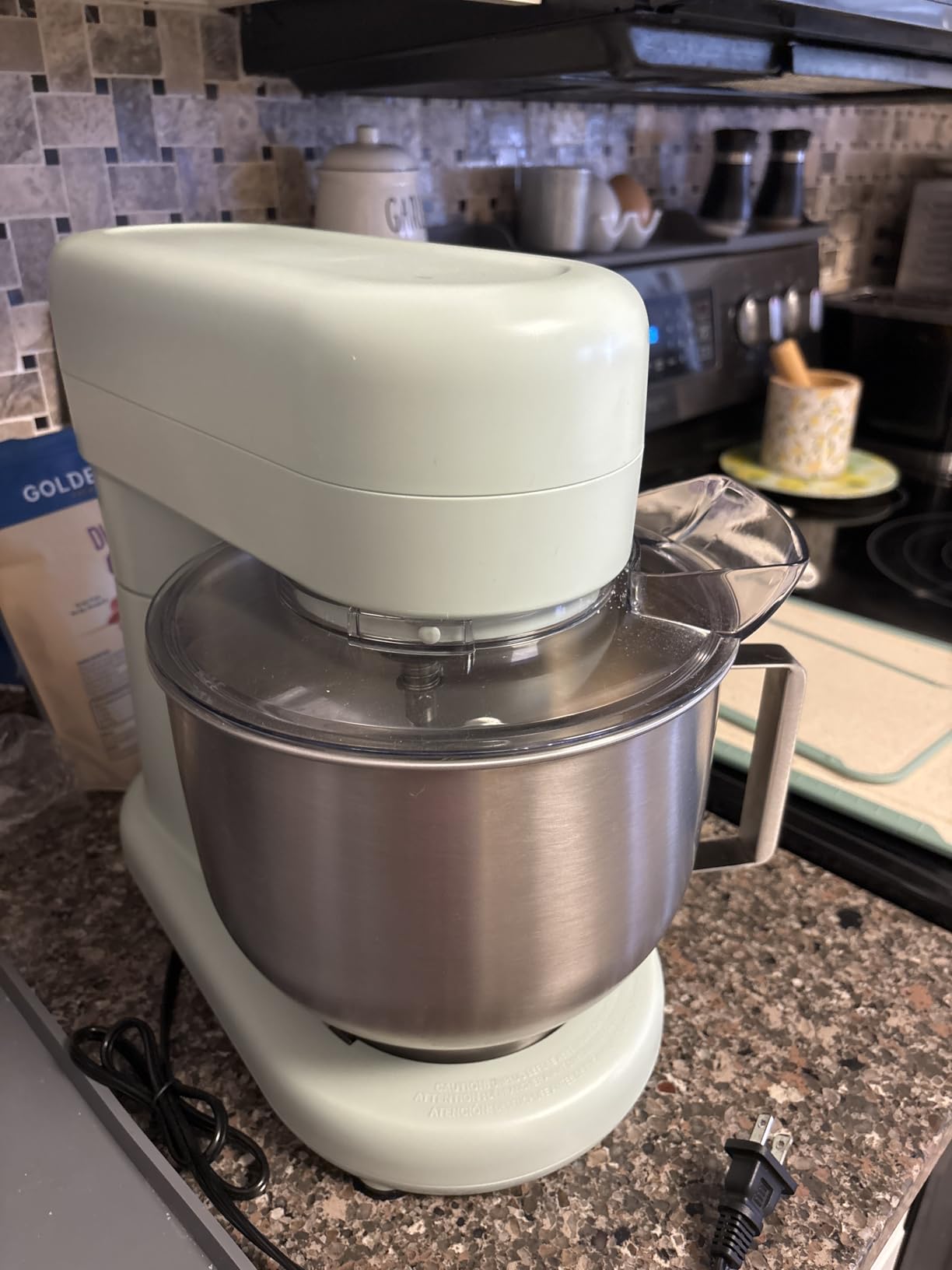 Martha Stewart 5.3Qt Stand Mixer, 12-Speed Tilt-Head Electric Kitchen Mixer with Stainless Steel Bowl, Dough Hook, Whisk & Beater, Splash Guard, Ideal for Baking Bread, Cake & Whipping, Linen White customer photo 1