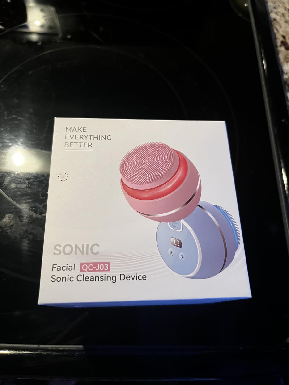 Electric Face Scrubber & Silicone Facial Cleansing Brush - Waterproof Sonic Face Brush Exfoliator with LED Screen, 3 Beauty Light Modes, Rechargeable Face Wash Brush for Deep Cleaning & Massage customer photo 1