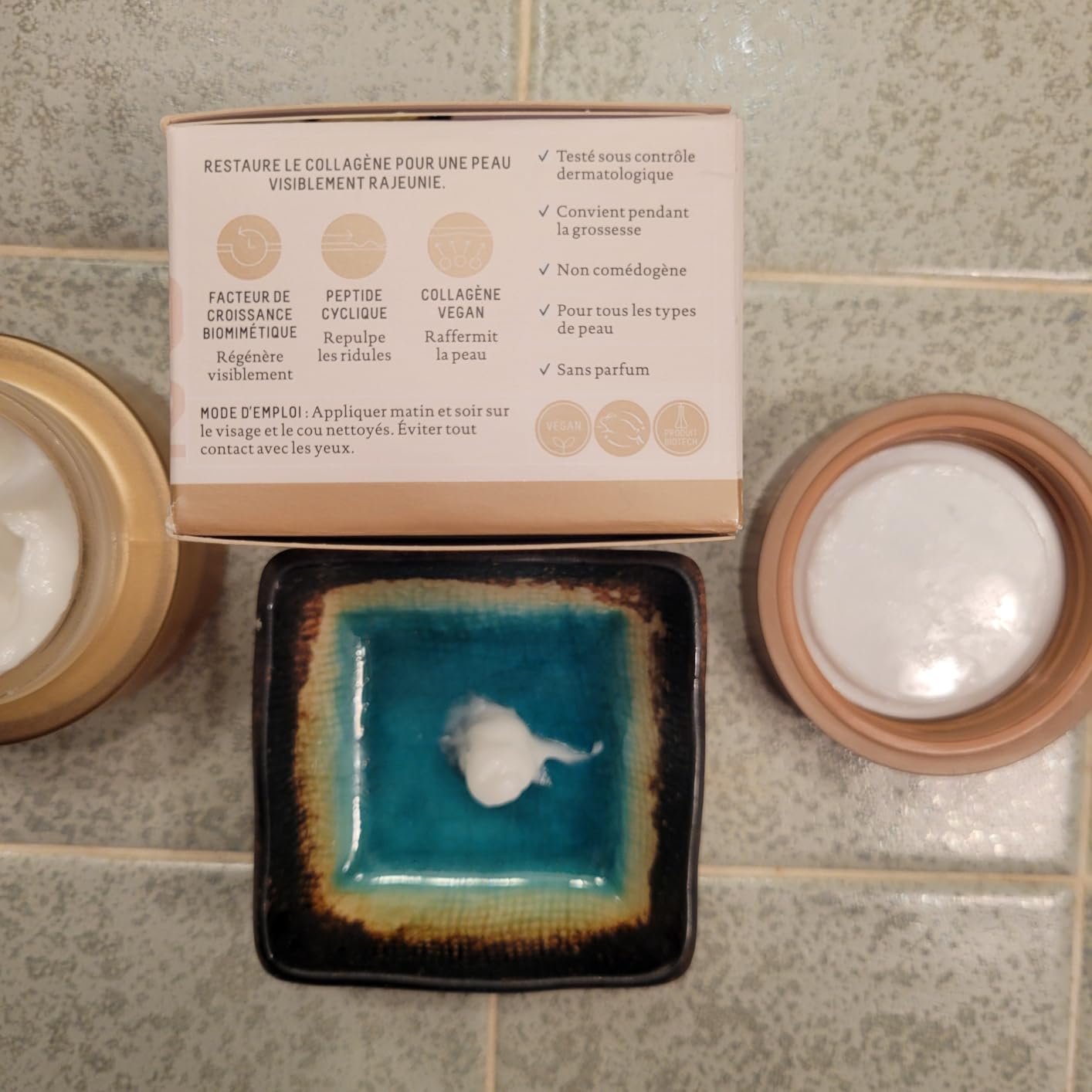BIOSSANCE Anti Aging Face Moisturizer with Growth Factor, Peptides & Vegan Collagen - Firming Face and Neck Cream for Wrinkles, Fine Lines - Squalane Peptide Collagen Moisturizer for Aging Skin 50ml customer photo 2