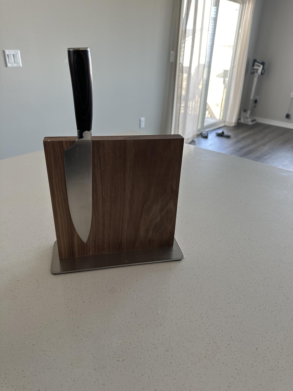HexClad 13 Inch Magnetic Walnut Knife Block Holder with Strong Enhanced Magnets customer photo 1