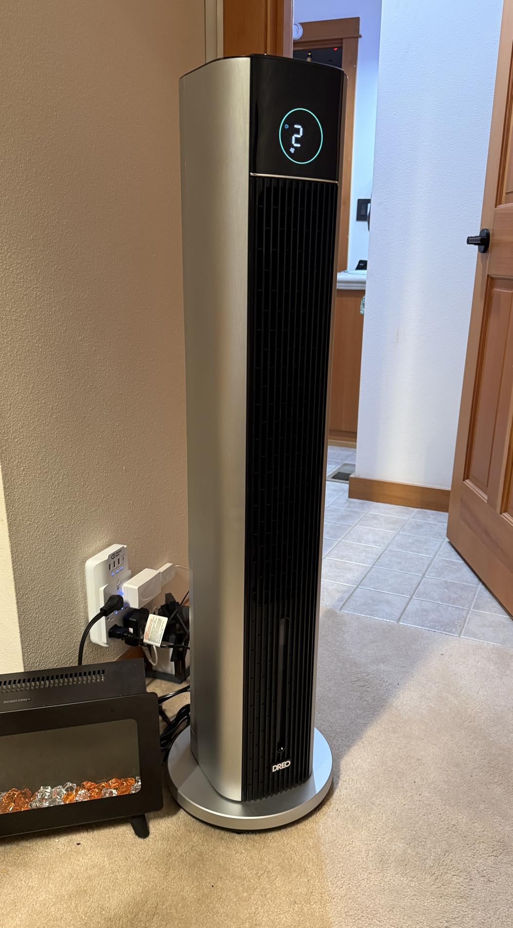 DREO Evaporative Air Swamp Cooler, 43 Inch Cooling Fans that Blow Cold Air 2026 Upgraded, 80 Oscillating Floor Fan for Bedroom, Easy Cleaning, APP Control, Ice Packs, 4 Speeds and 4 Modes, 12H Timer, White customer photo 1