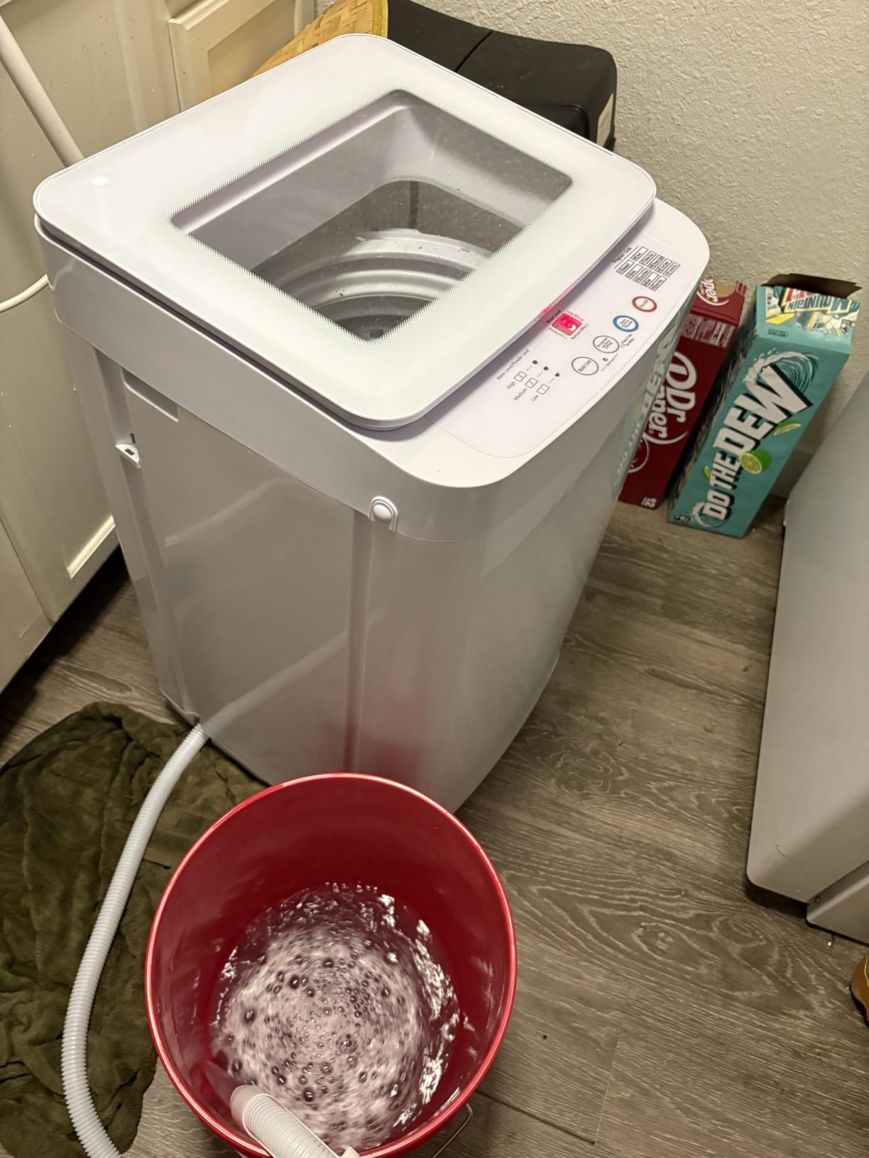 Auertech 14 lbs Portable Washing Machine, Fully Automatic Portable Washer with Glass Lid, 10 Wash Cycles, Compact Capacity Washer and Spin Dryer Combo with Drain Pump for Apartment, Dorm, RV customer photo 1