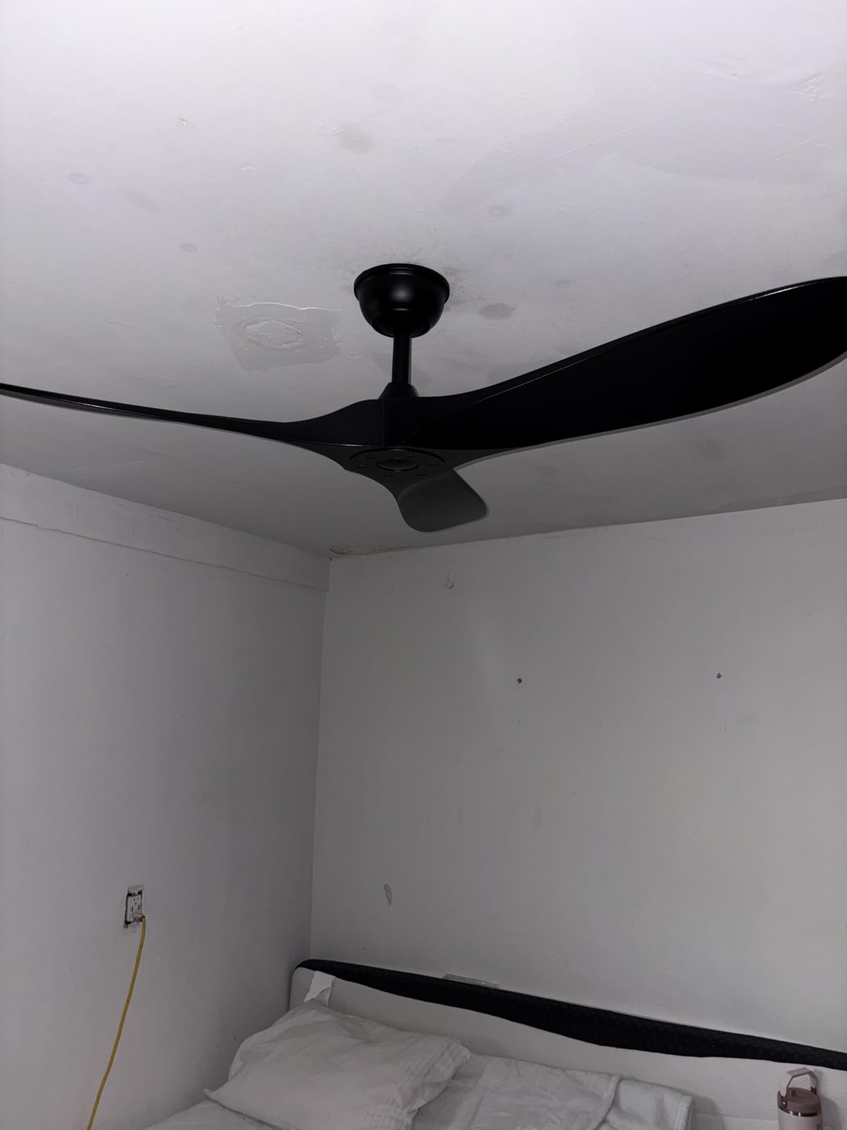 KASASS Black Ceiling Fan No Light, 52