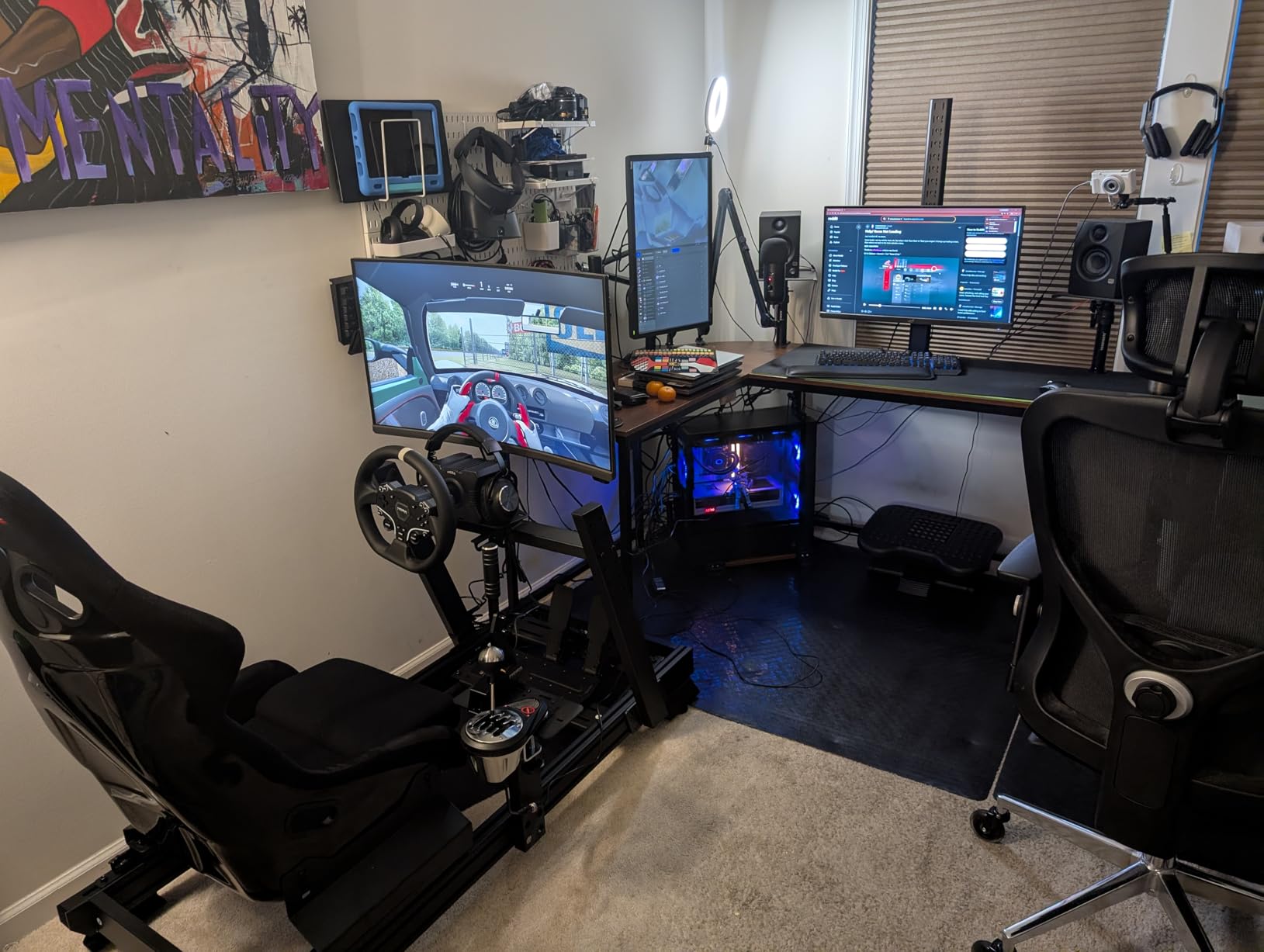 ARES WING Sim Racing Cockpit with Racing Seat, 8040 Aluminum Profile, Fully Adjustable, Compatible with Thrustmaster/Fanatec/Moza/Logitech (Wheel, Pedals and Shifter Not Included) customer photo 1