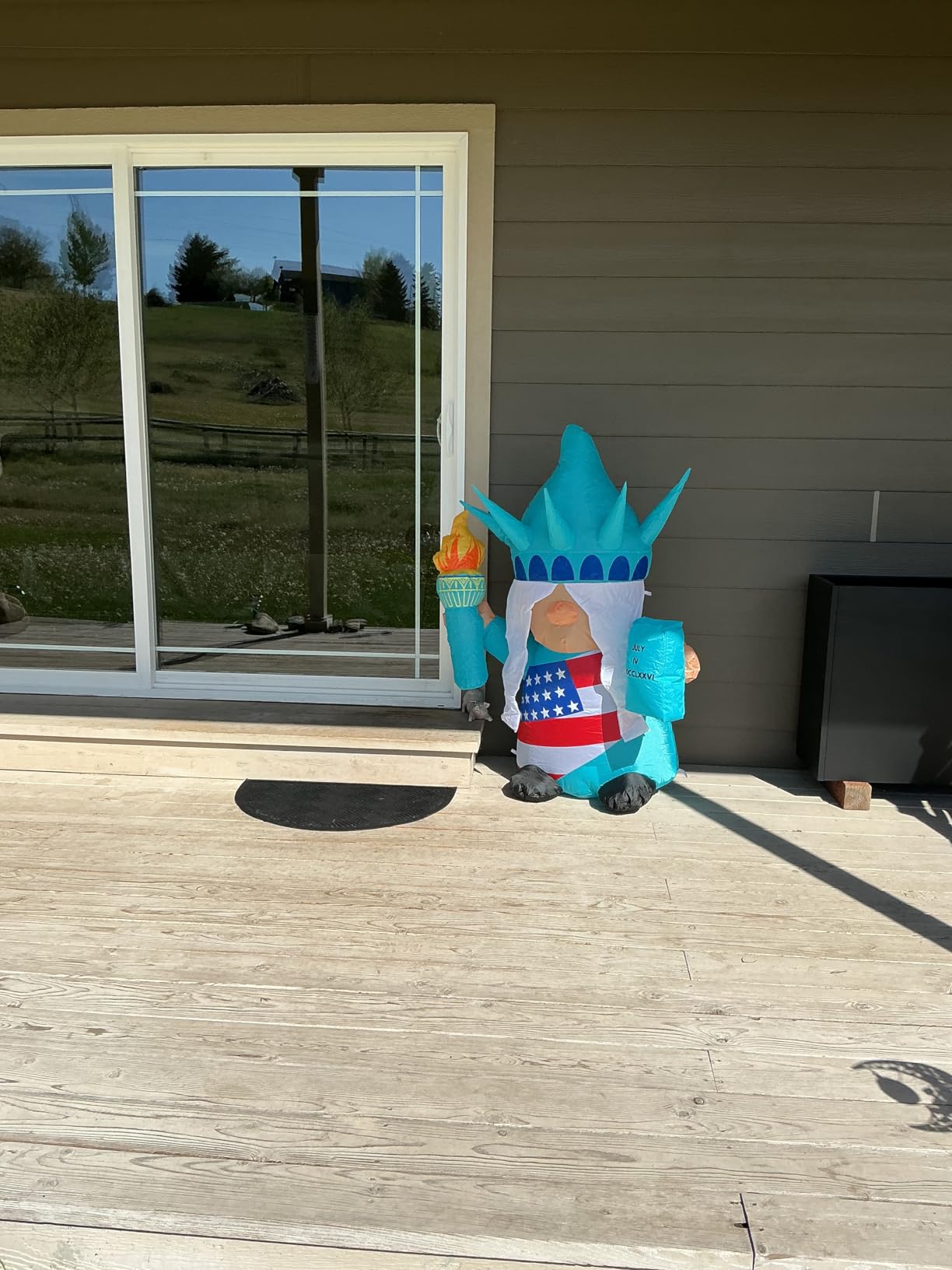 7.2FT 4th of July Inflatables Outdoor Decorations, Inflatable Star Decoration, Built in LED Lights Blow up Memorial Patriotic Inflatable Independence Day Decor for Party Procession Yard customer photo 2
