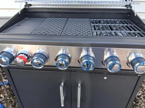 Brand-Man 4 Burner Propane Gas Grill with Infrared Side Burner, 52,000 BTU Total BBQ Grill with Porcelain-Enameled Cast Iron Diamond-Pattern Grates & Griddle for Outdoor Barbecue Grilling customer photo 1