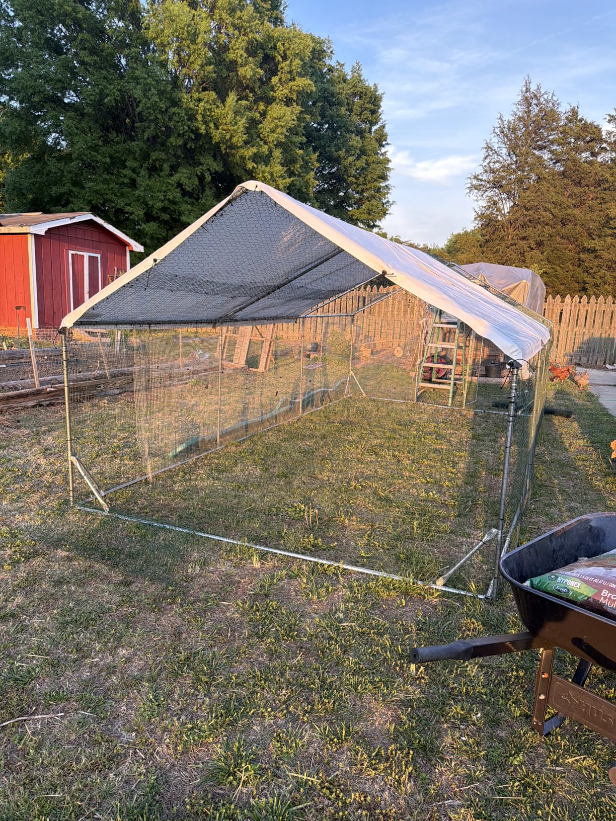 Quictent Large Metal Chicken Coop Run for 30+ Poultry with Beige Nest Box, Side Hardware Cloth & Cover, Advanced Series Outdoor Walk-in Cage Hen Duck Rabbit Dog Pen Yard Farm House, 18x9x6.6FT customer photo 1